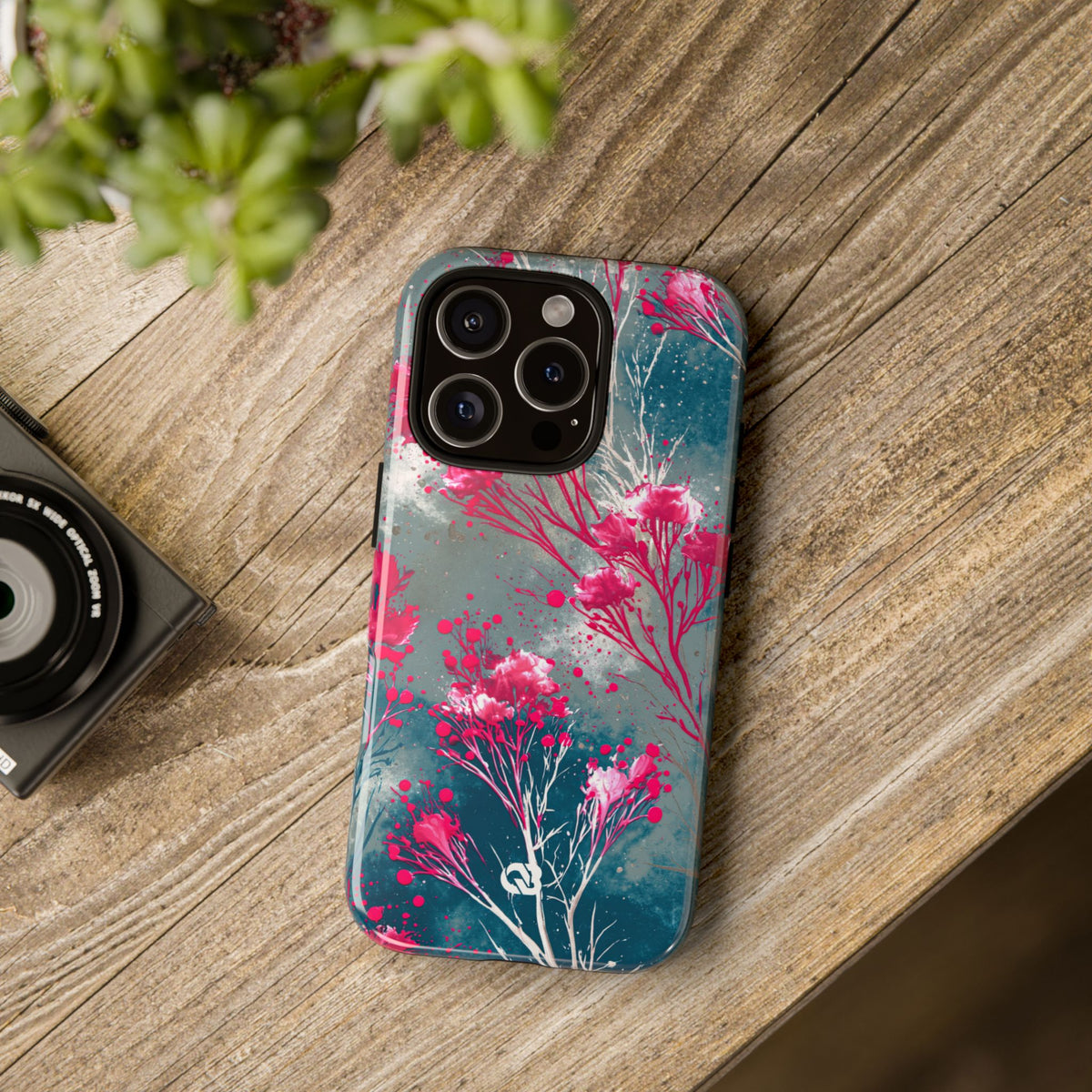 Cyber Blossom · Tough Phone Case for iPhone · Teal