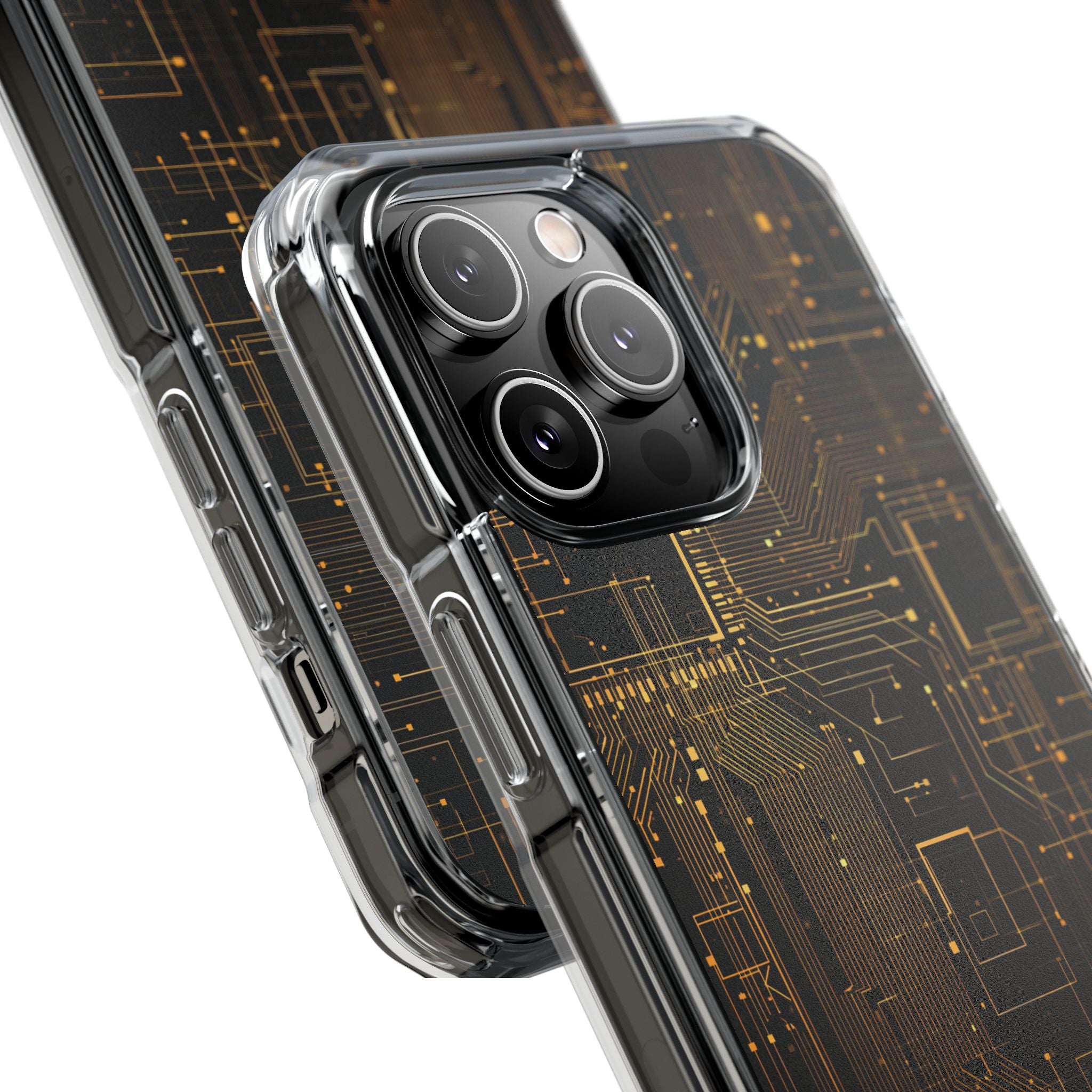 Gold Impact MagSafe Phone Case for iPhone - Amber Core Mainframe