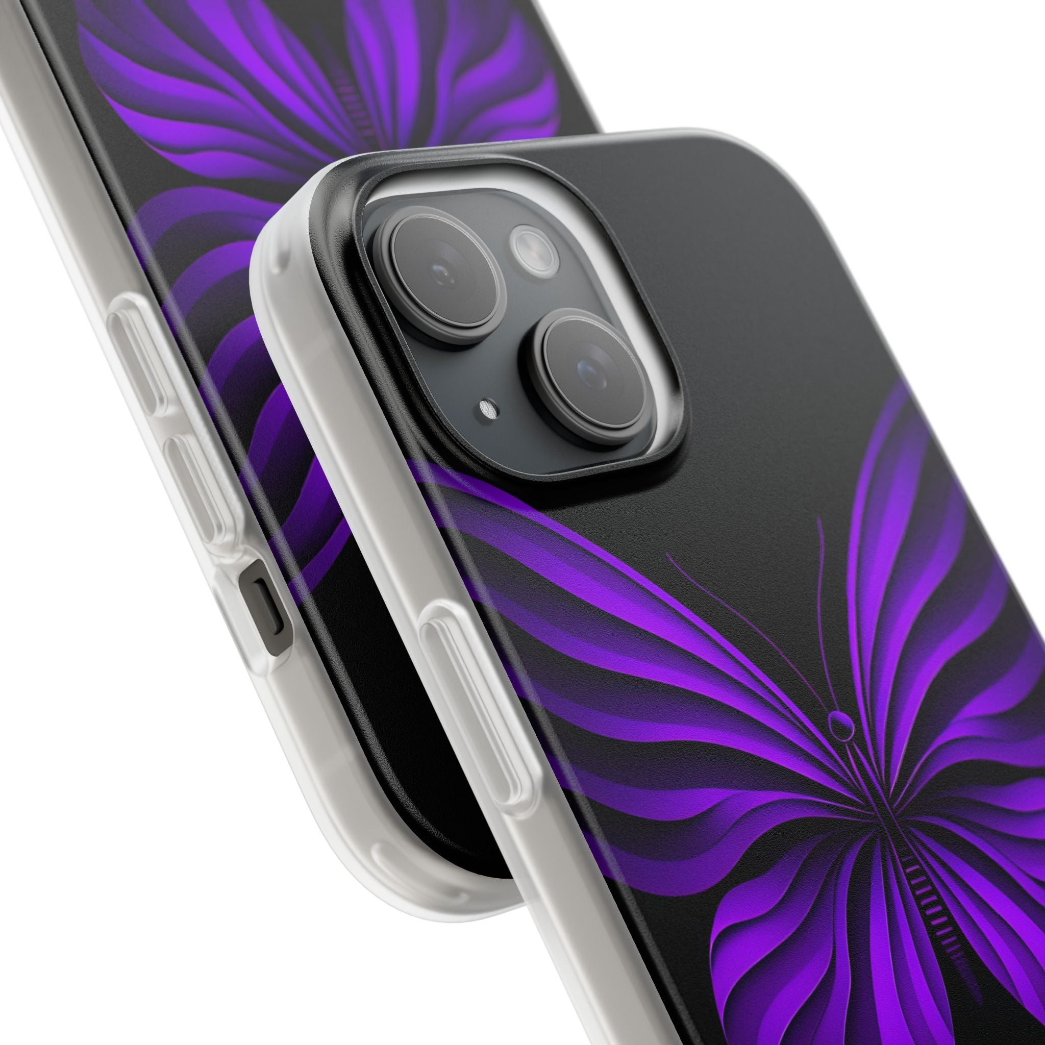 Violet Monarch iPhone 15 Case - Soft