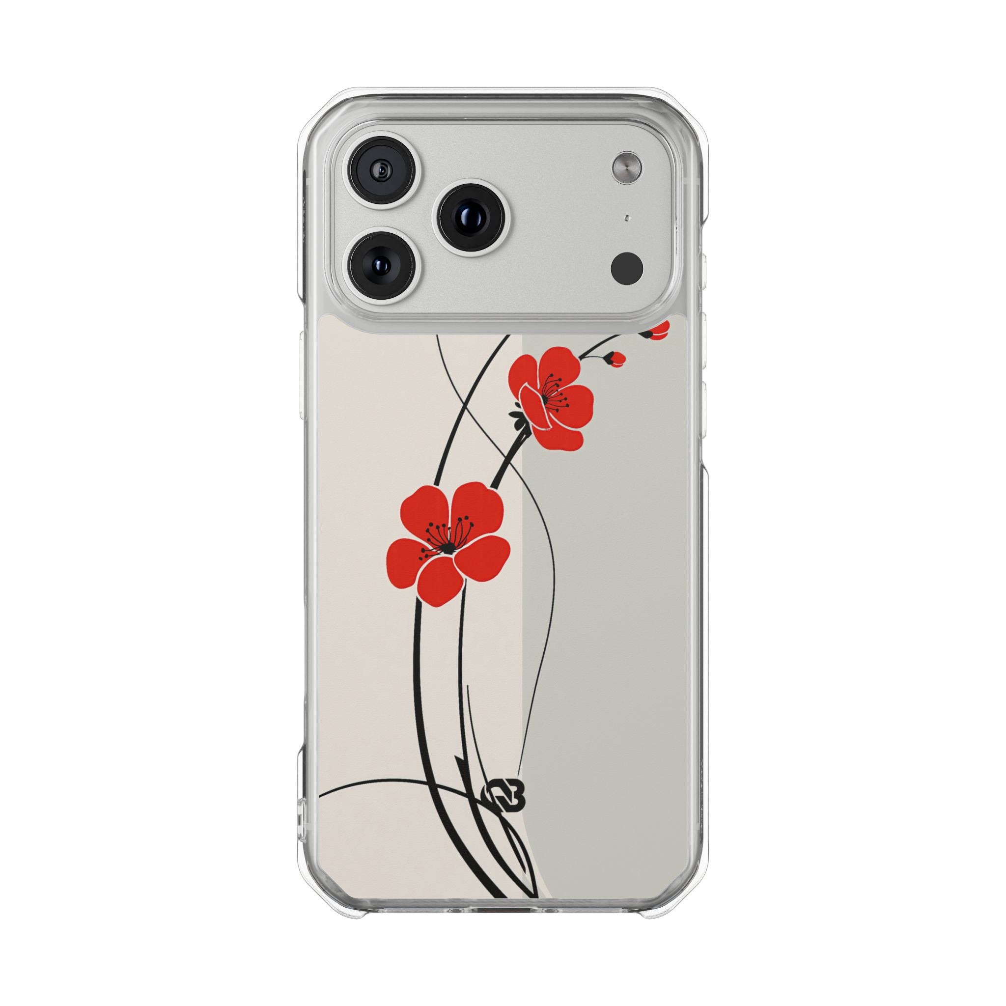 Red Impact MagSafe Phone Case for iPhone - Crimson Plum Ink