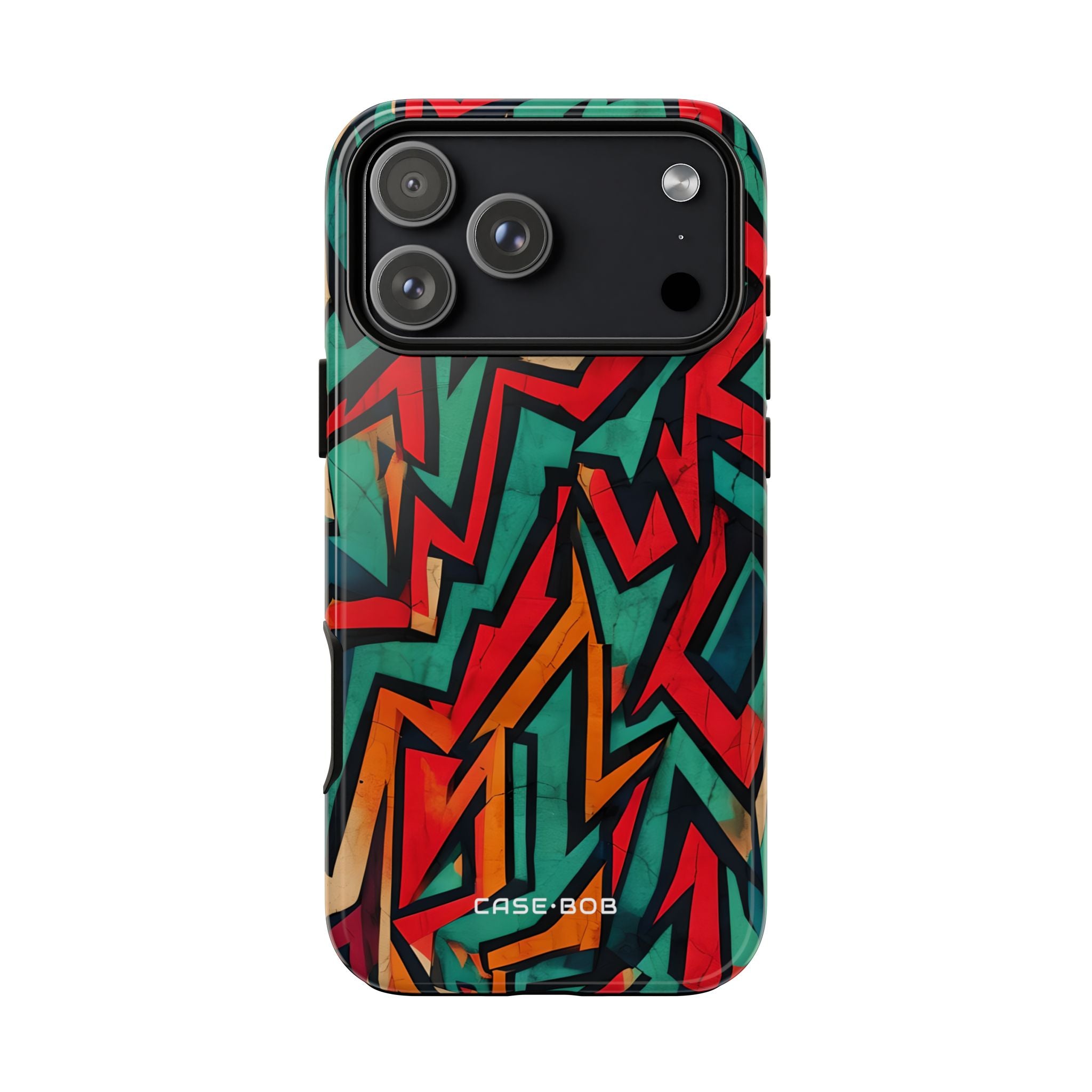 Crimson Zigzag iPhone 17 Pro Max Case - Tough - CASE•BOB