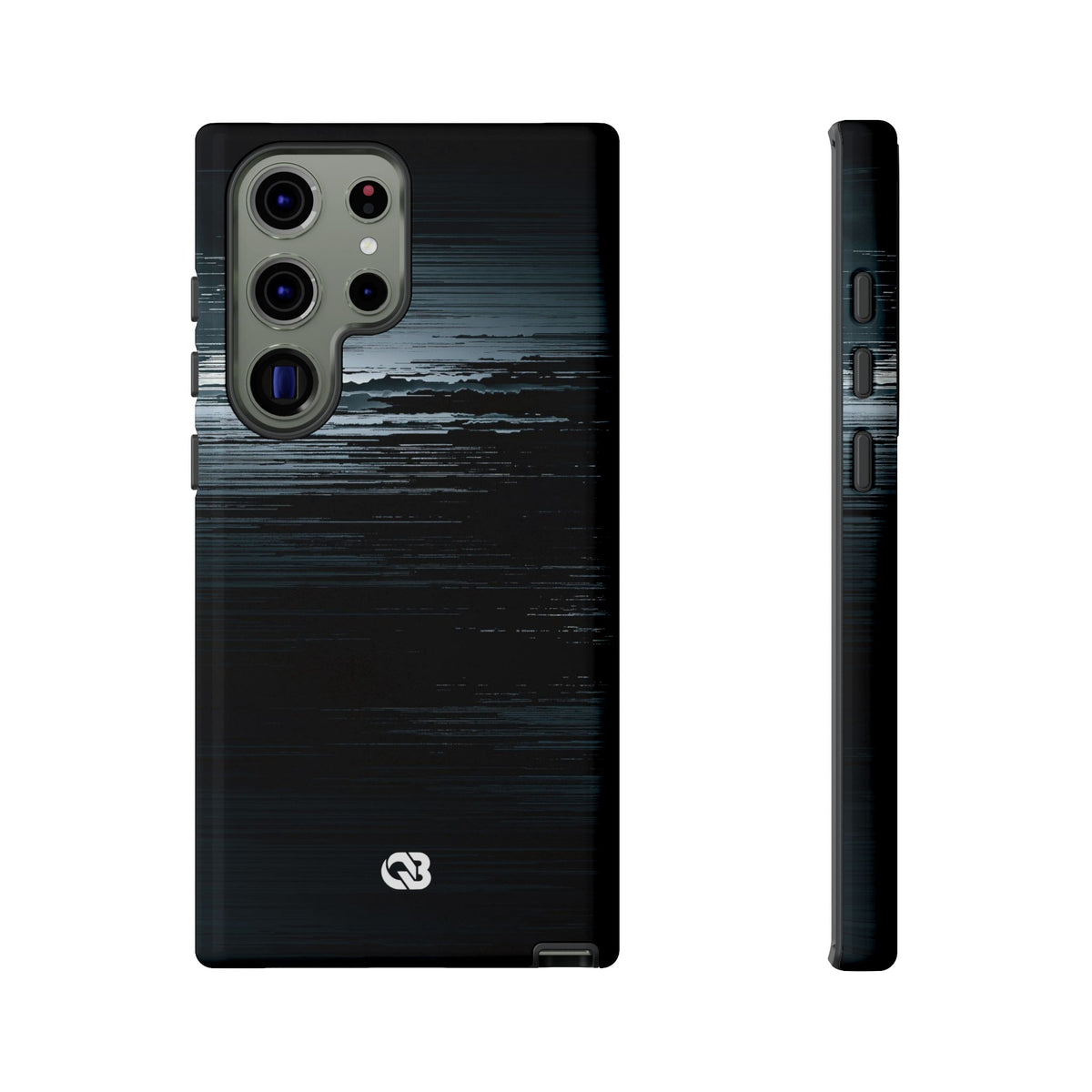 Black Tough Phone Case for Samsung - Frozen Signal Glitch