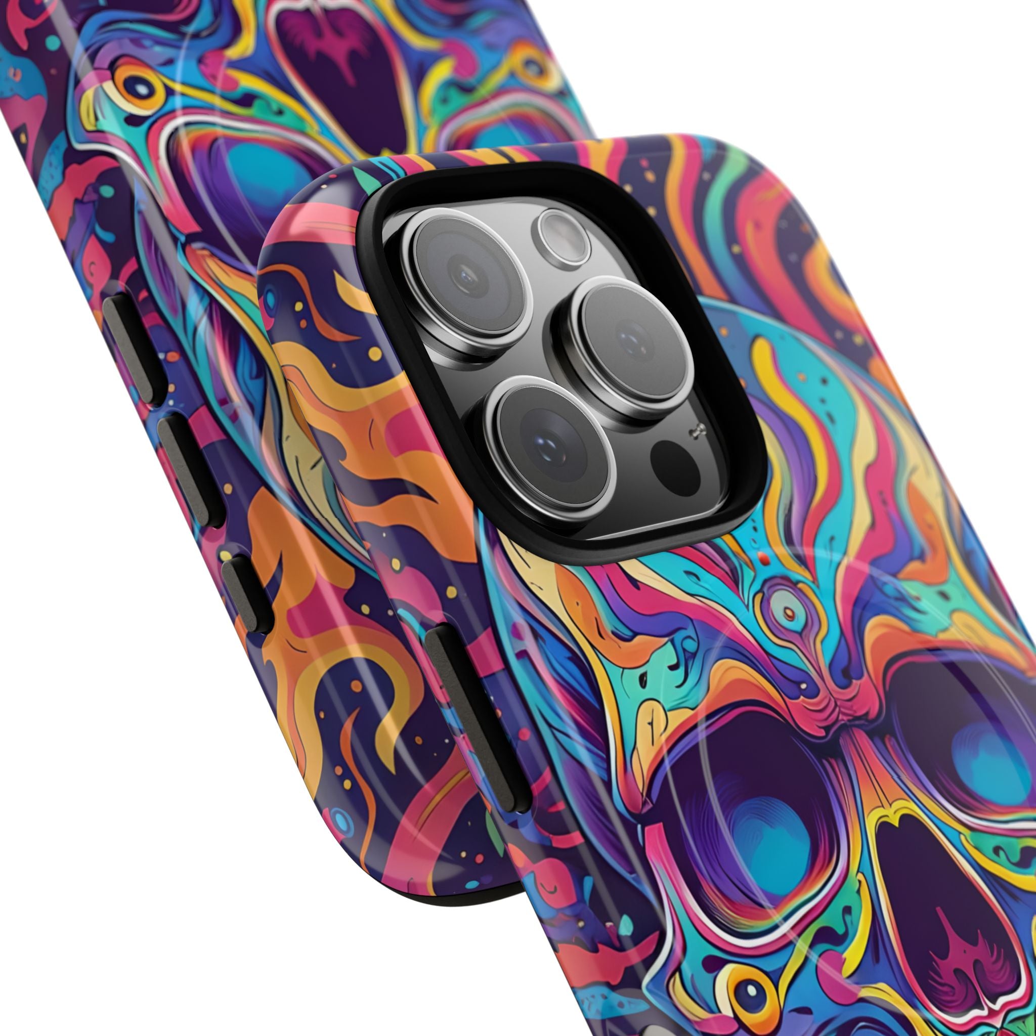 Flaming Skull iPhone 16 Pro Max Case - Tough+