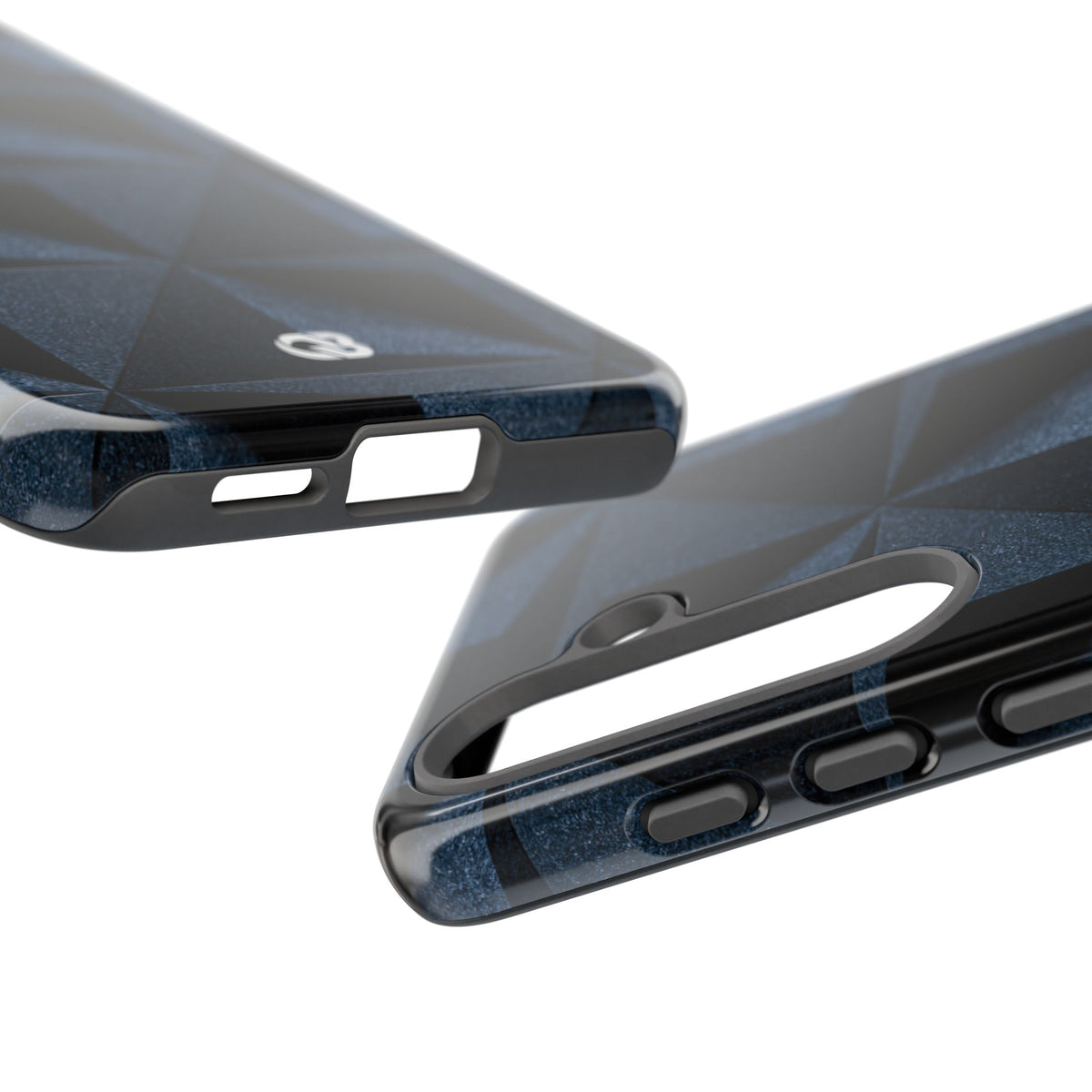 Blue Tough Phone Case for Samsung - Indigo Basalt Facets