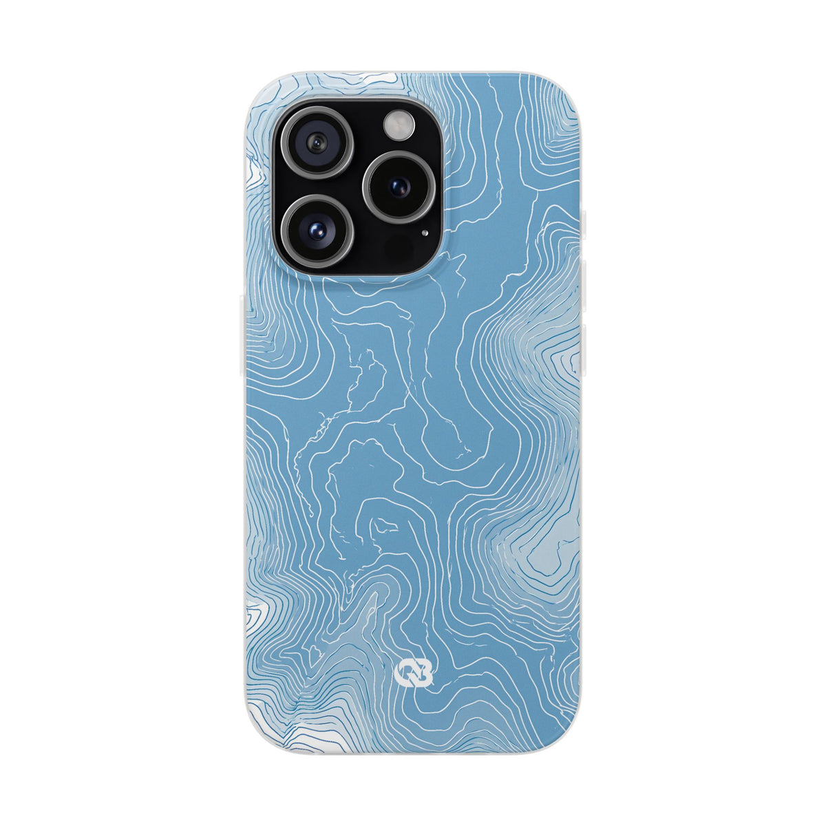 Glacial Basin Topo · Lite Phone Case for iPhone · Blue