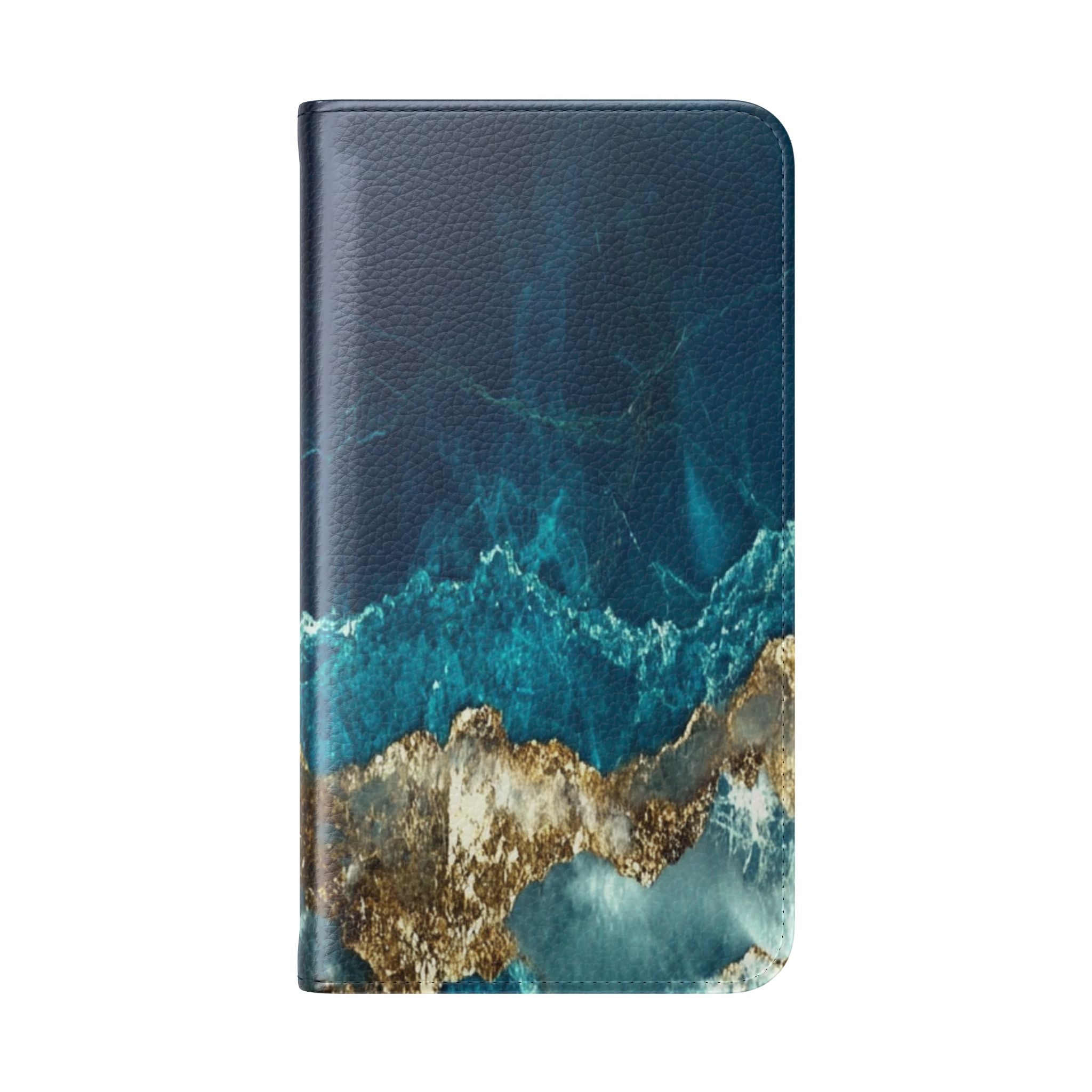 Golden Fracture Teal - Samsung S23 Case - Wallet