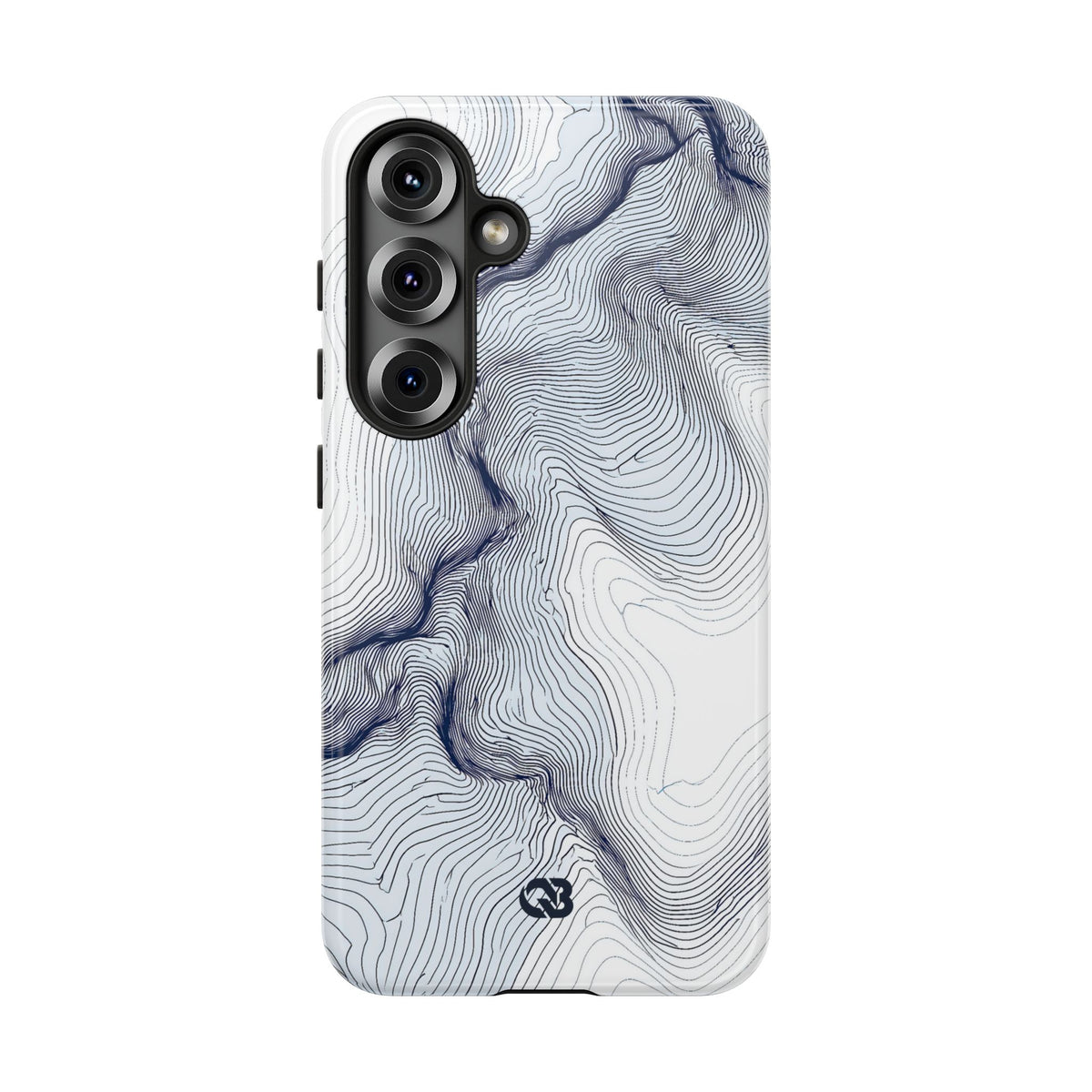 Nordic Ridge Contour · Tough Phone Case for Samsung · White