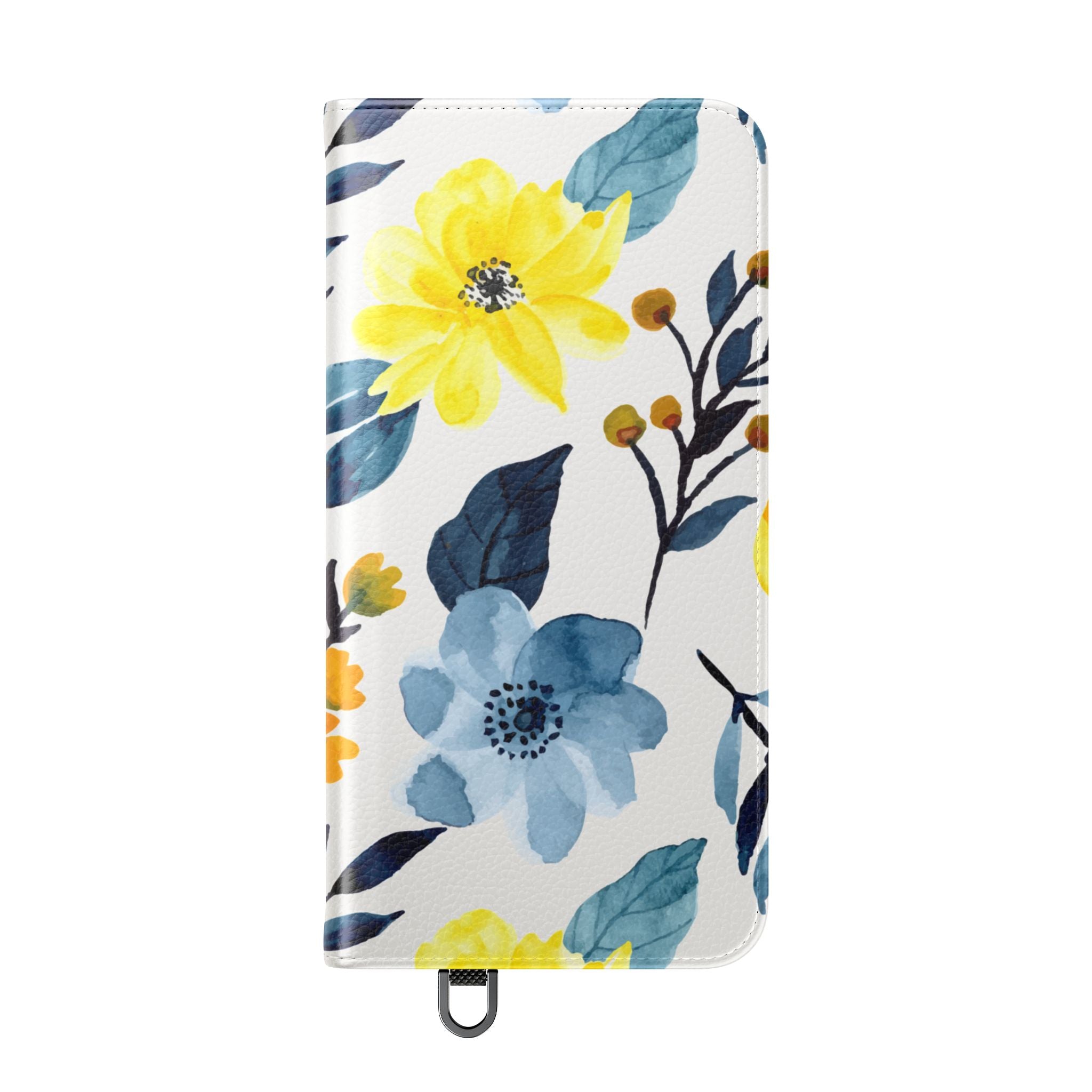 Yellow Blue Blossoms - Samsung S25+ Case - Wallet