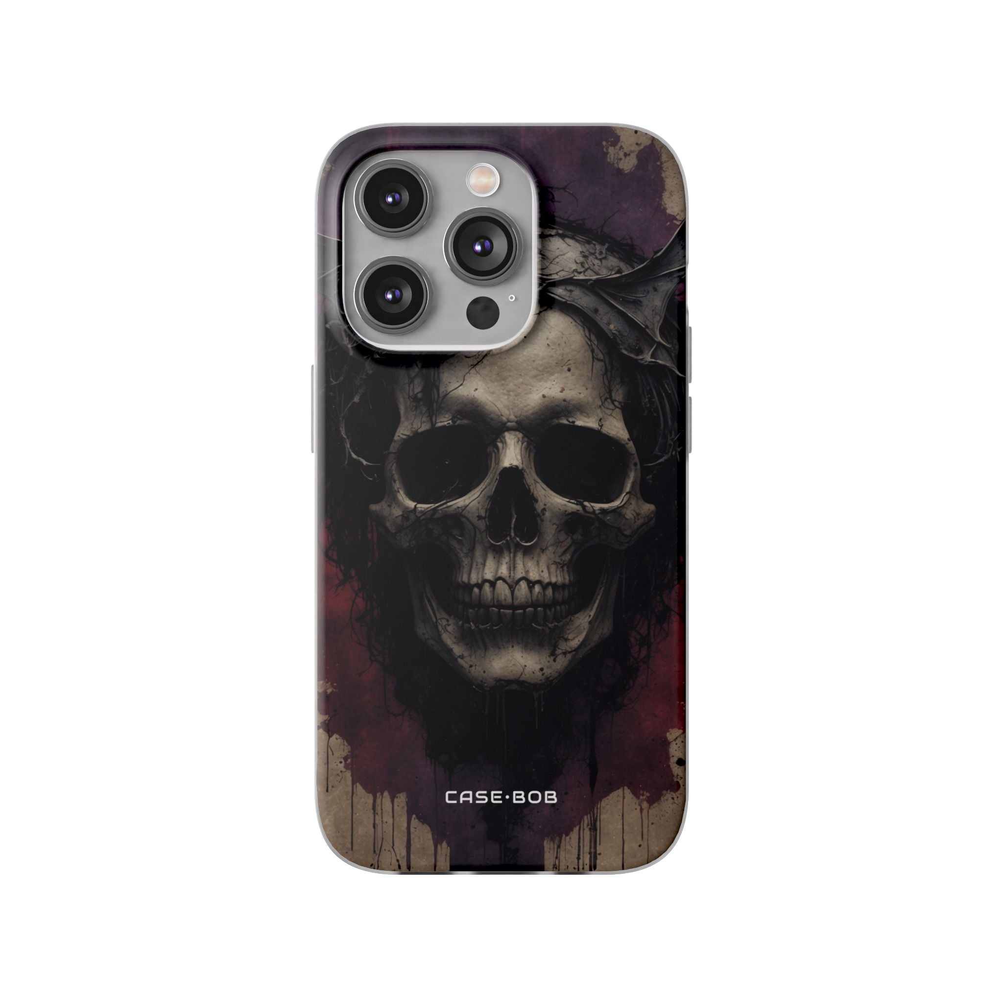 Gothic Skull Crown iPhone 14 Pro Skal - Mjuk