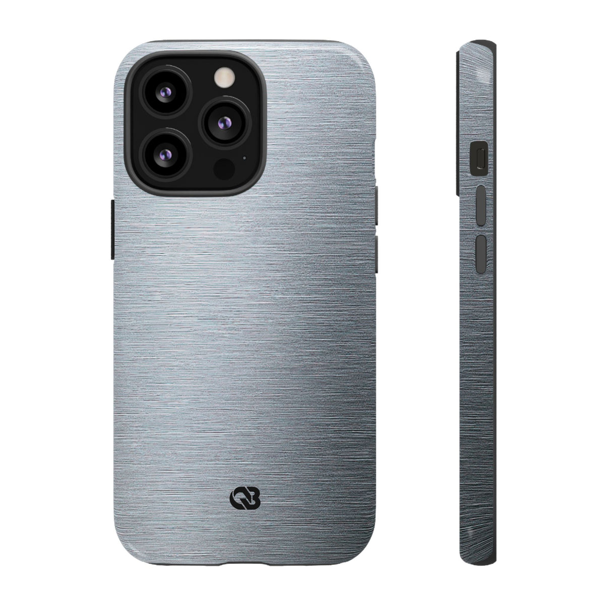 Brushed Aluminum · Tough Phone Case for iPhone · Silver