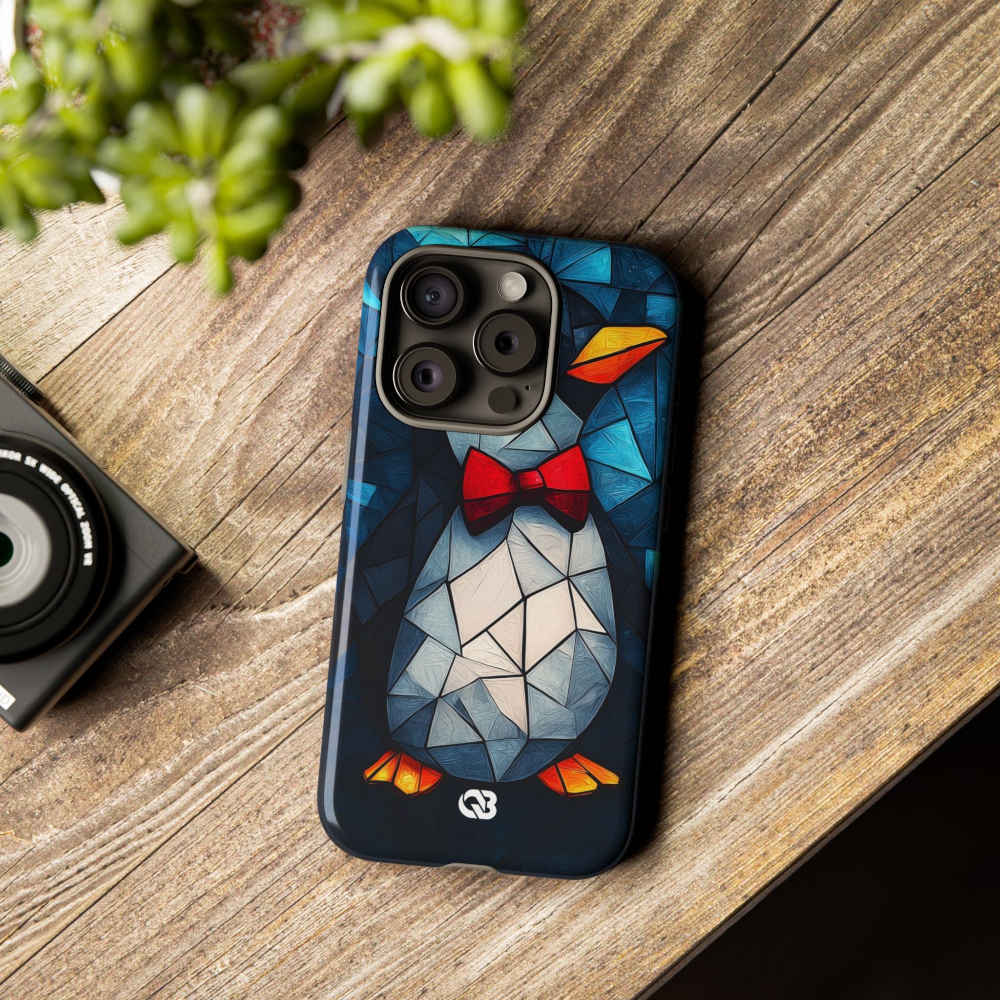 Mosaic Bowtie Penguin · Tough Phone Case for iPhone