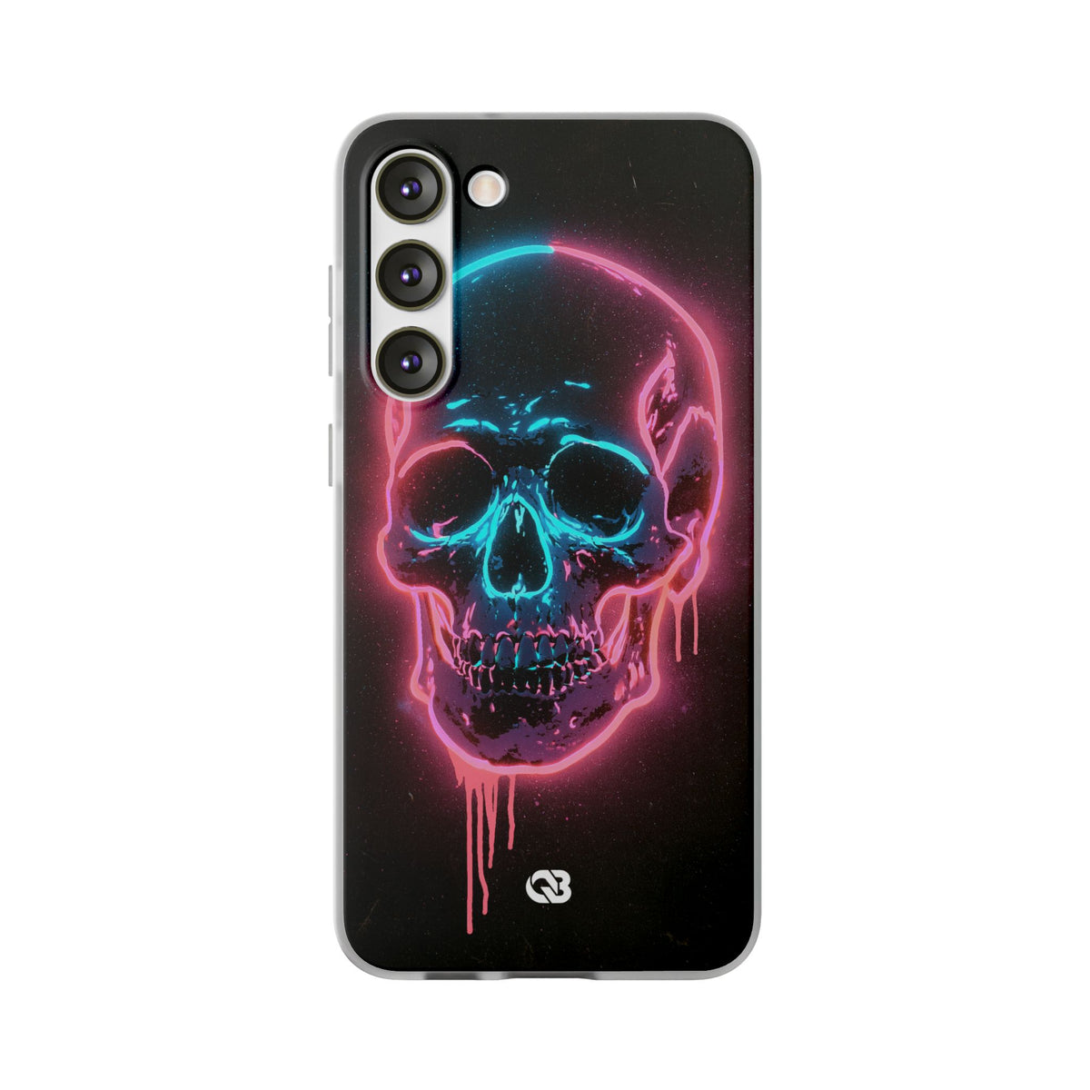 Neon Drip Skull · Lite Phone Case for Samsung · Black