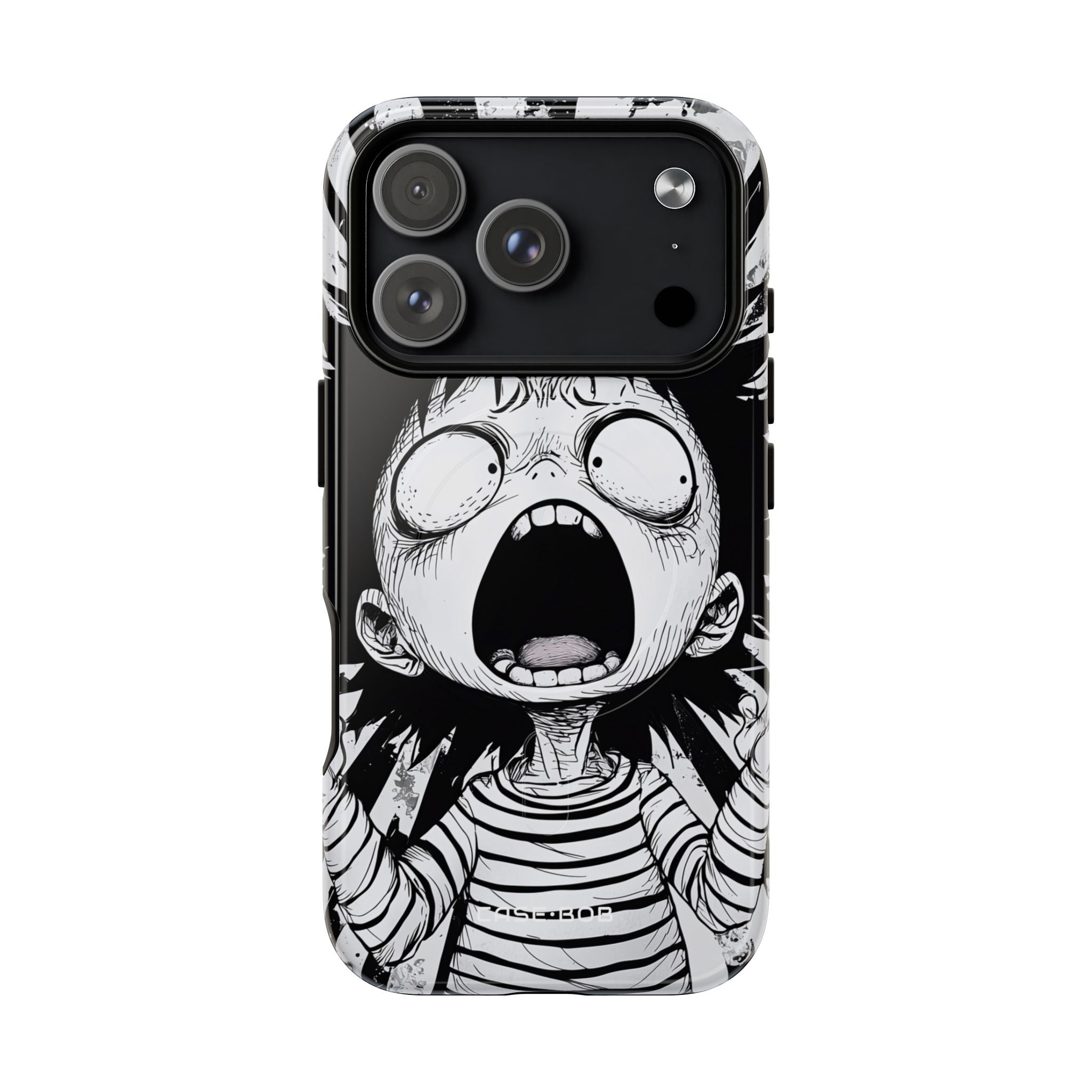 Screaming Stripes iPhone 17 Pro Case - Tough+ - CASE•BOB