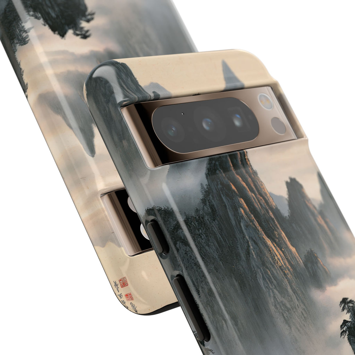 Sacred Mountain Mist · Tough Phone Case for Pixel · Beige