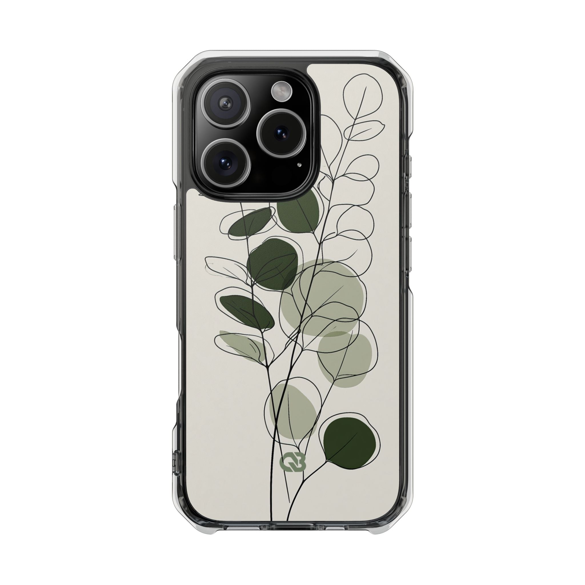 Green Impact MagSafe Phone Case for iPhone - Muted Eucalyptus Sketch