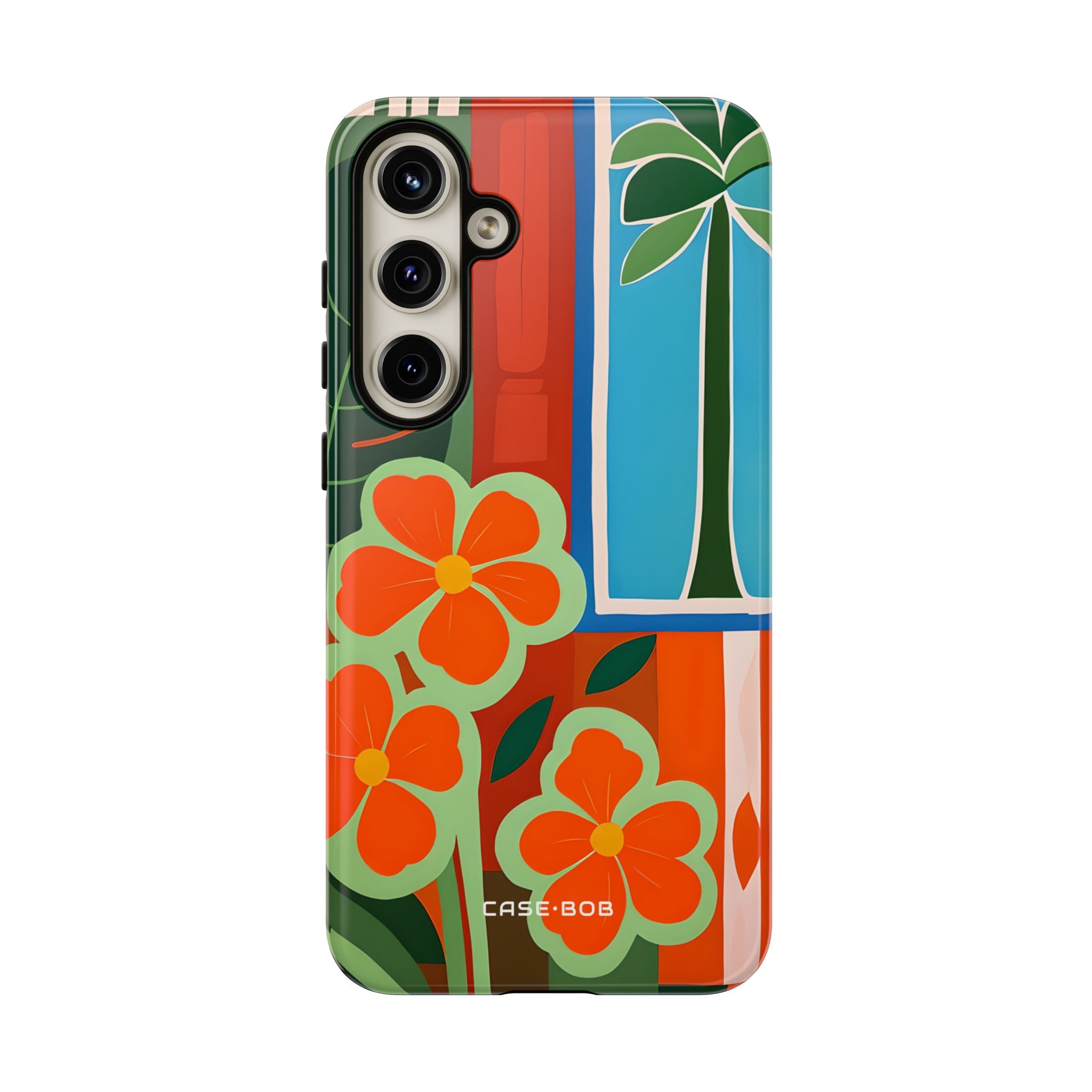 Oranje Bloesem Burst Samsung S24 Plus Case - Tough
