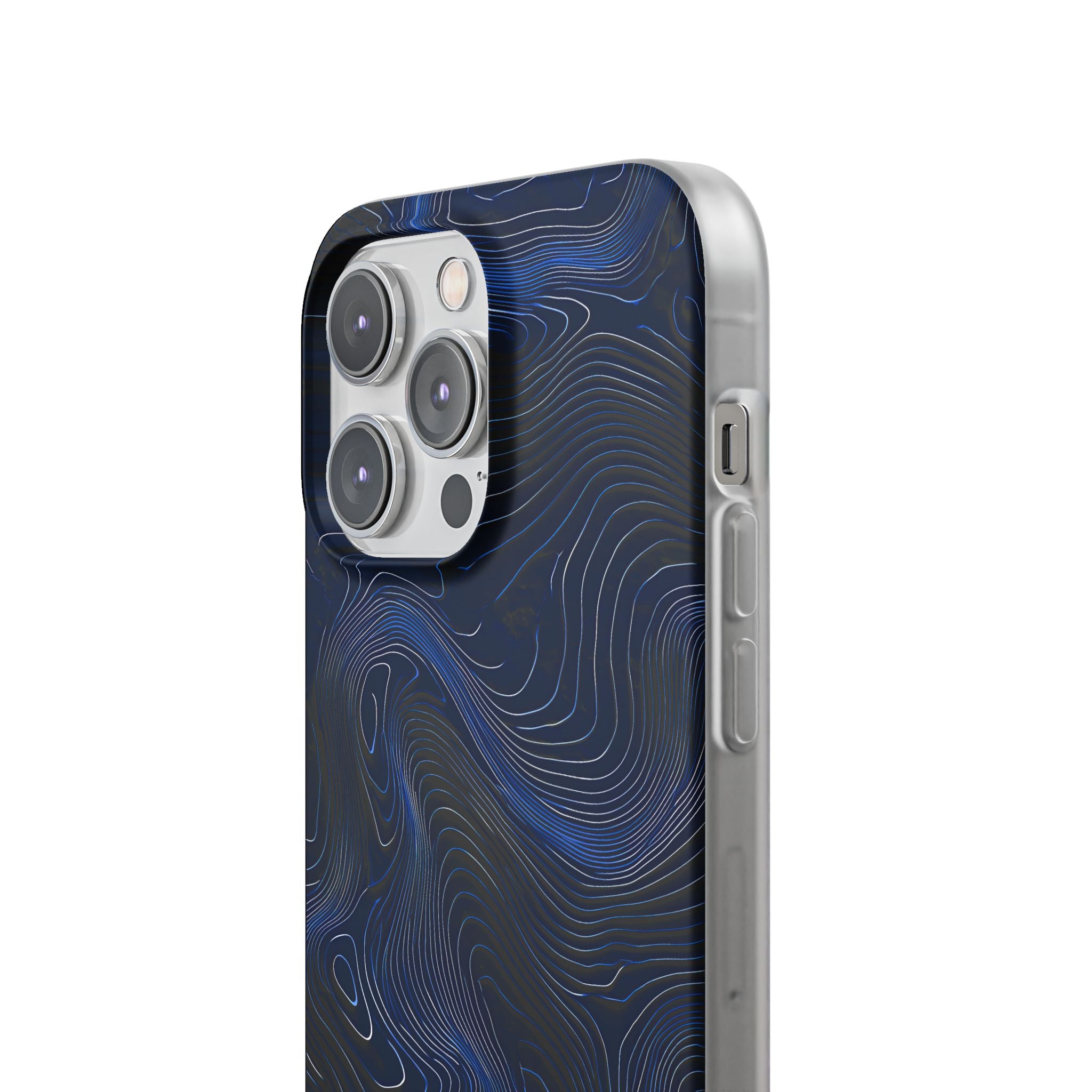 Blue Lite Phone Case for iPhone - Cobalt Contour Ridge