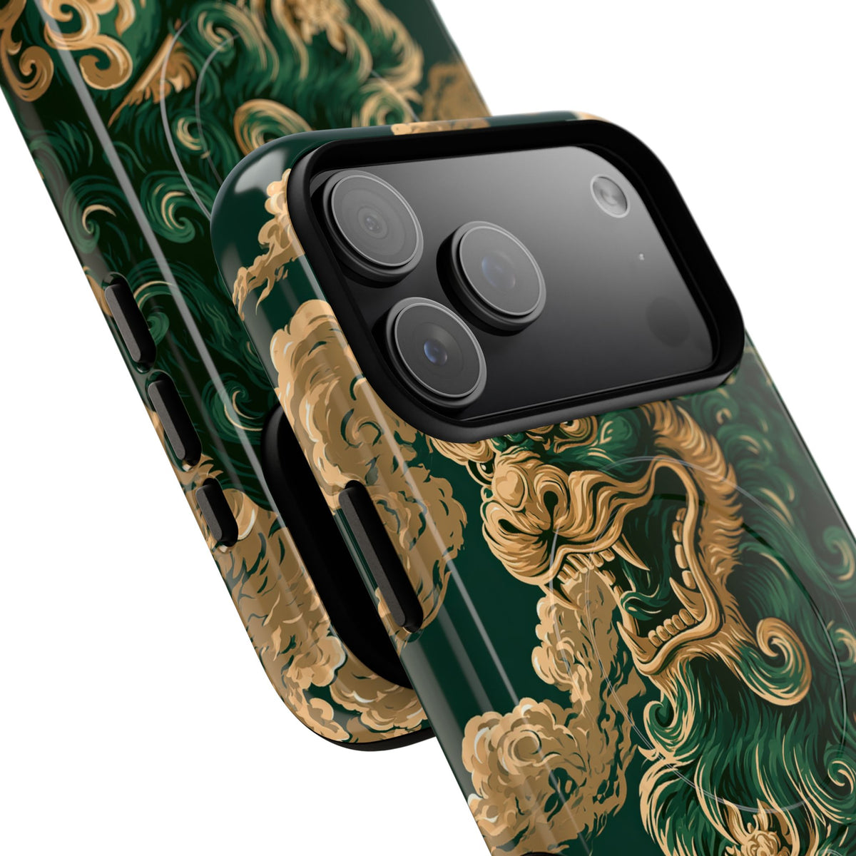 Imperial Guardian Lion · Tough 2.0 Magnetic Phone Case for iPhone · Green