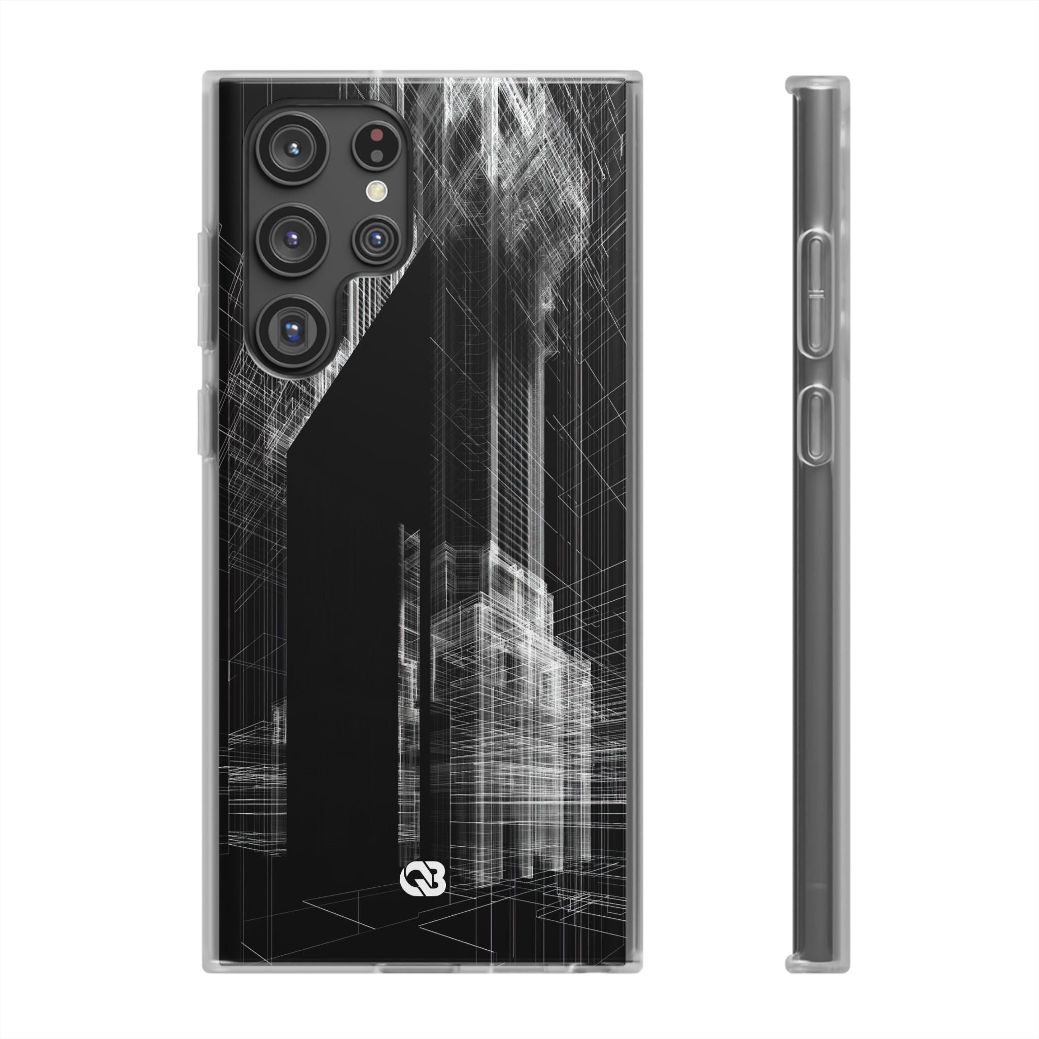 Black Lite Phone Case for Samsung - Ghost Urban Wireframe