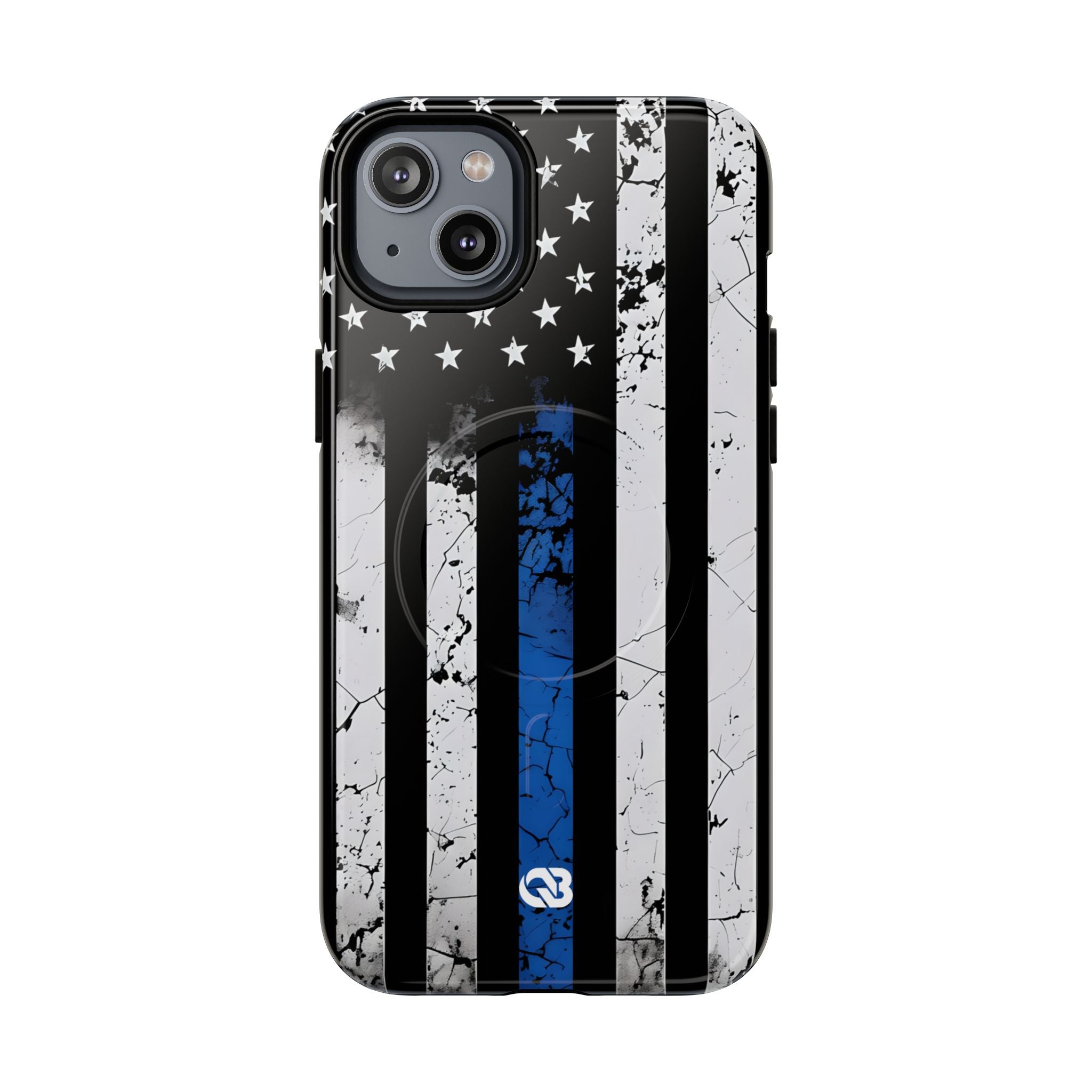 Gritty Cobalt Flag · Tough+ Phone Case for iPhone · Magsafe
