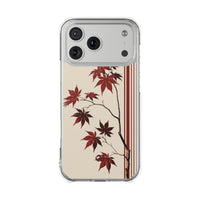 Red Impact MagSafe Phone Case for iPhone - Crimson Momiji Stripe