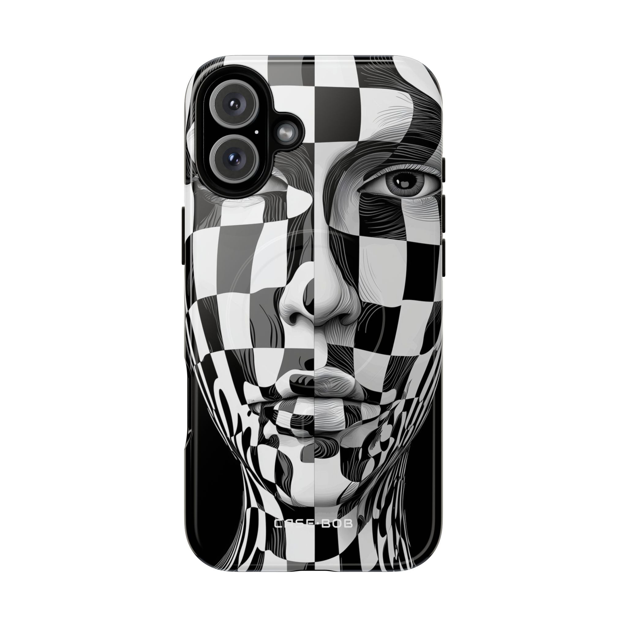 Checkered Face iPhone 16 Plus Case - Tough+