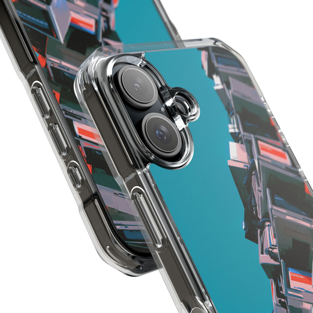 System Error Spire · Clear Impact Magnetic Phone Case for iPhone · Teal