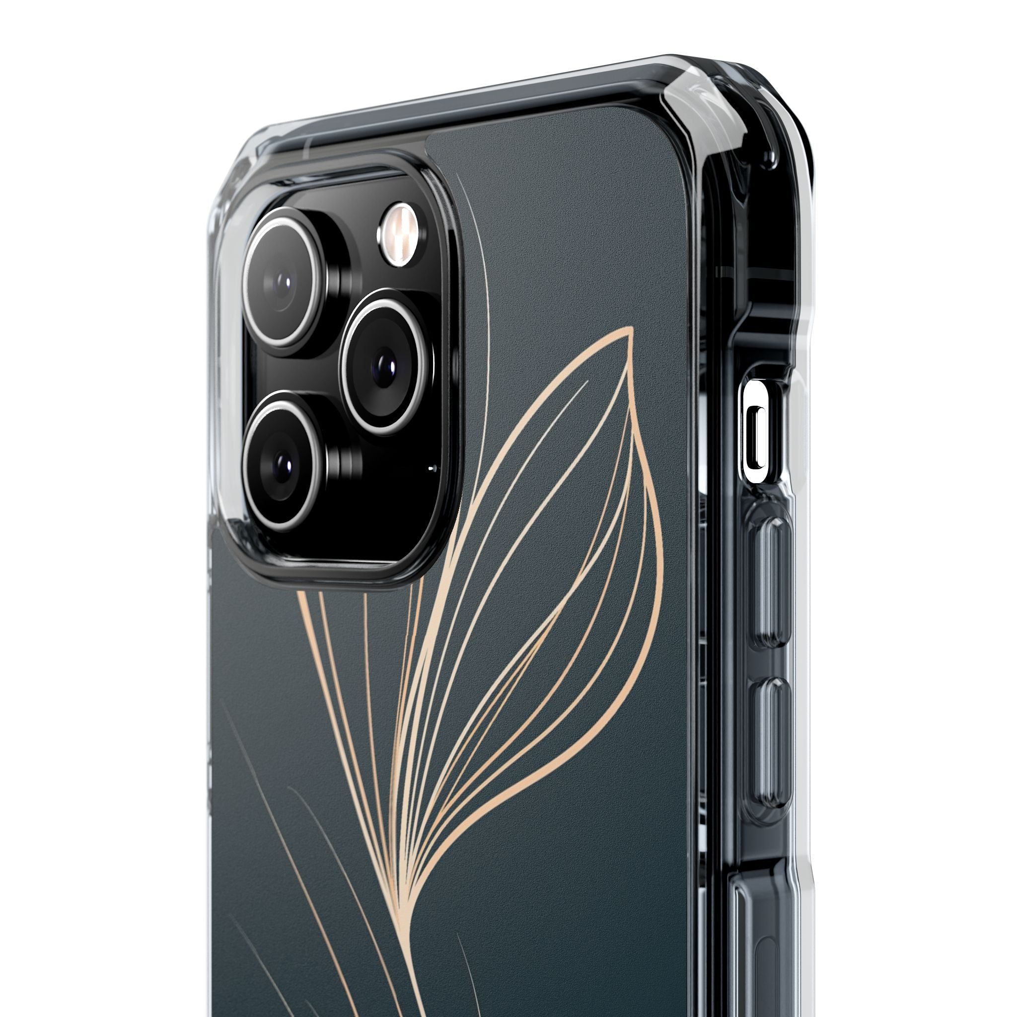 Teal Impact MagSafe Phone Case for iPhone - Sandstone Silk Flora
