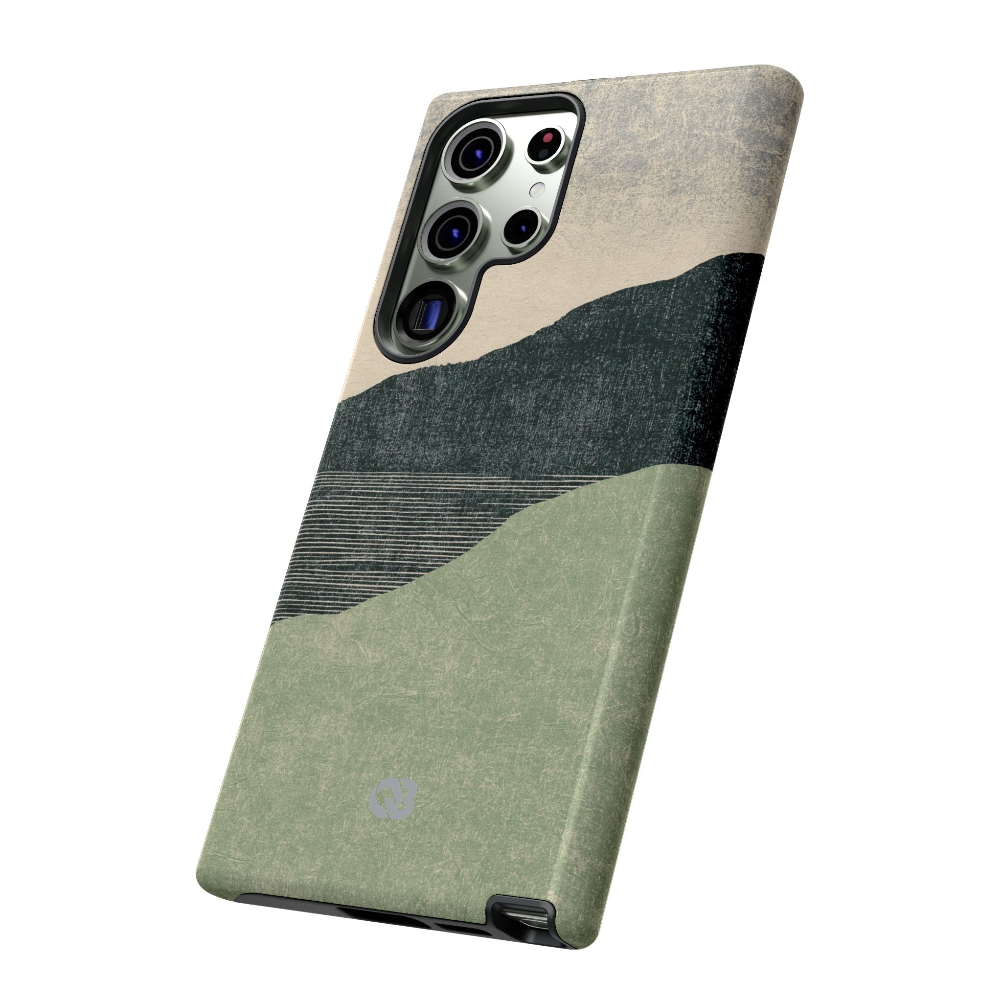 Green Tough Phone Case for Samsung - Moss Ridge Grain