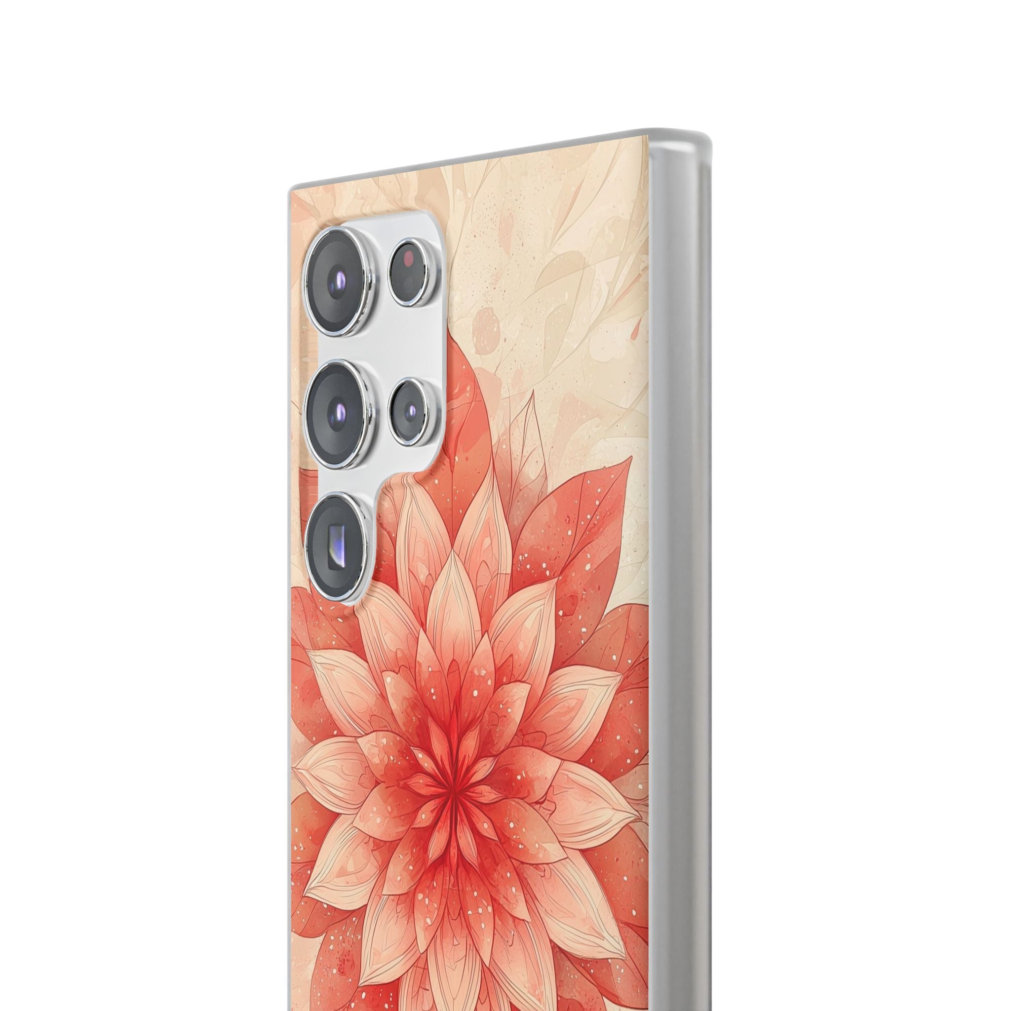Coral Layered Bloom · Soft Phone Case for Samsung