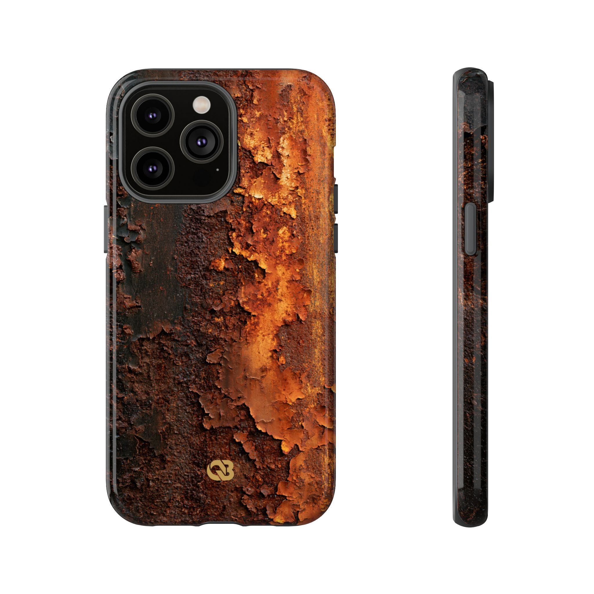 Orange Tough Phone Case for iPhone - Oxidized Iron Crust