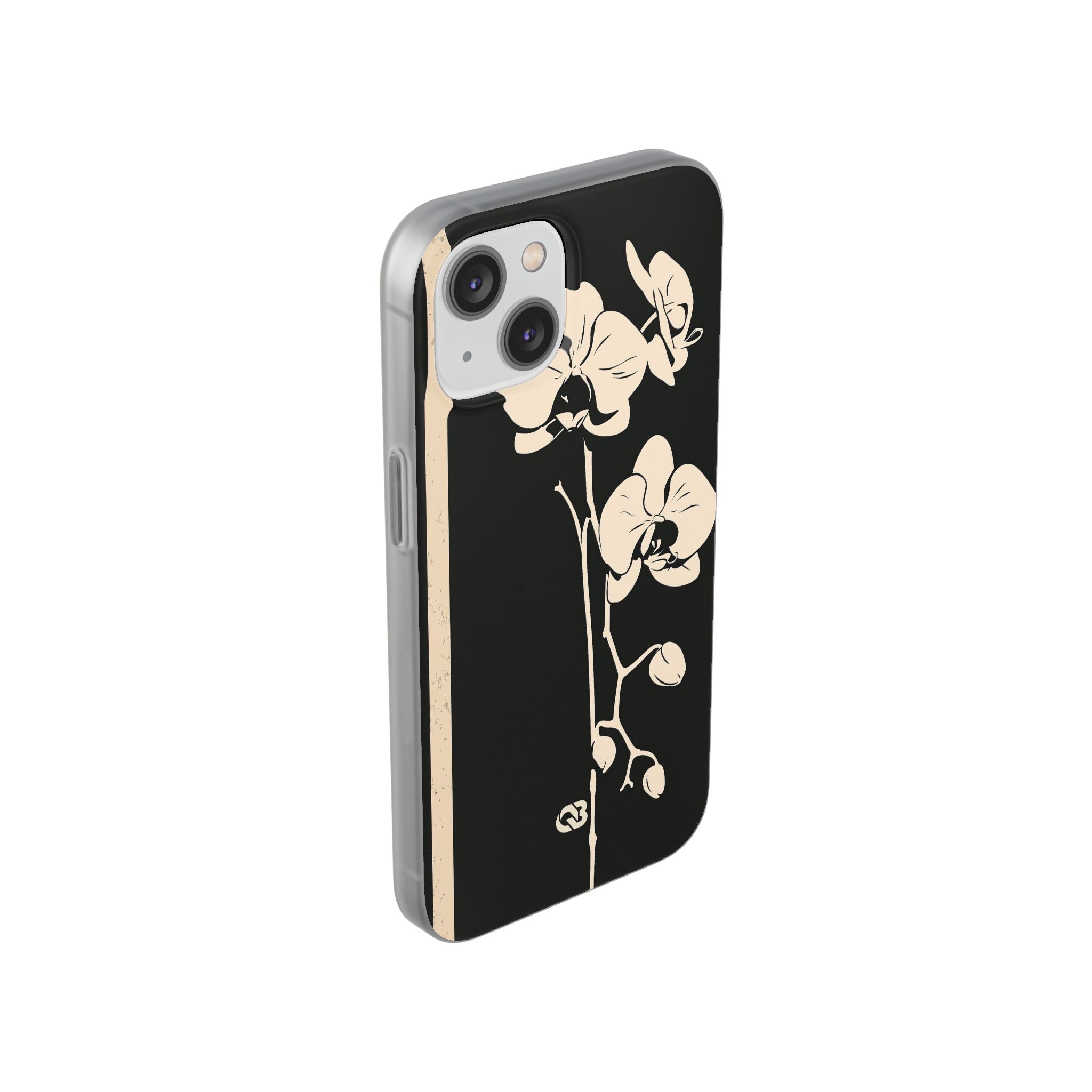 Black Lite Phone Case for iPhone - Obsidian Bone Orchid