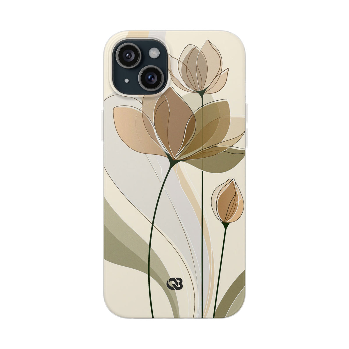 Translucent Petal Contour · Lite Phone Case for iPhone · Beige