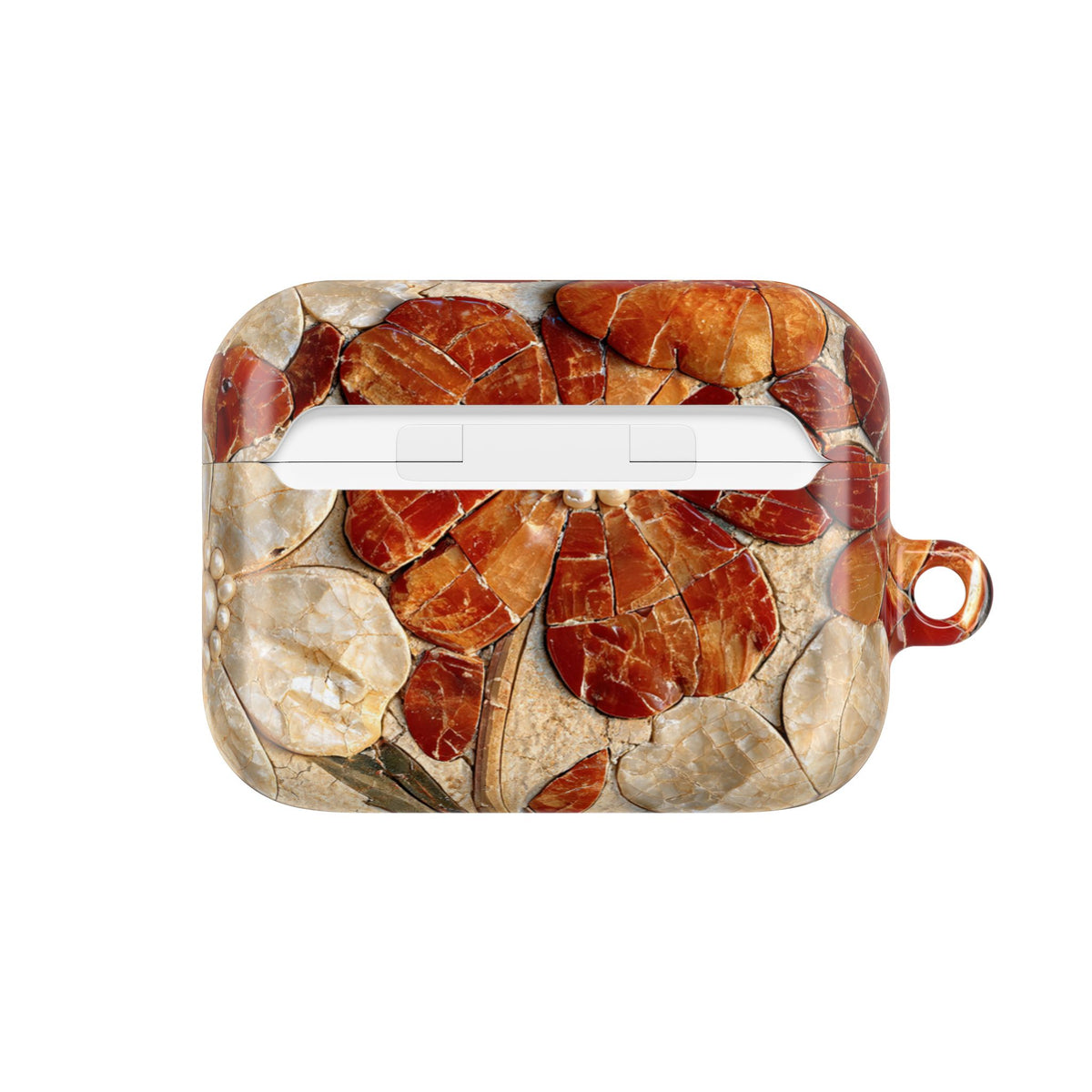 Carnelian Pearl Bloom · Hard Case for AirPods & AirPods Pro · Orange