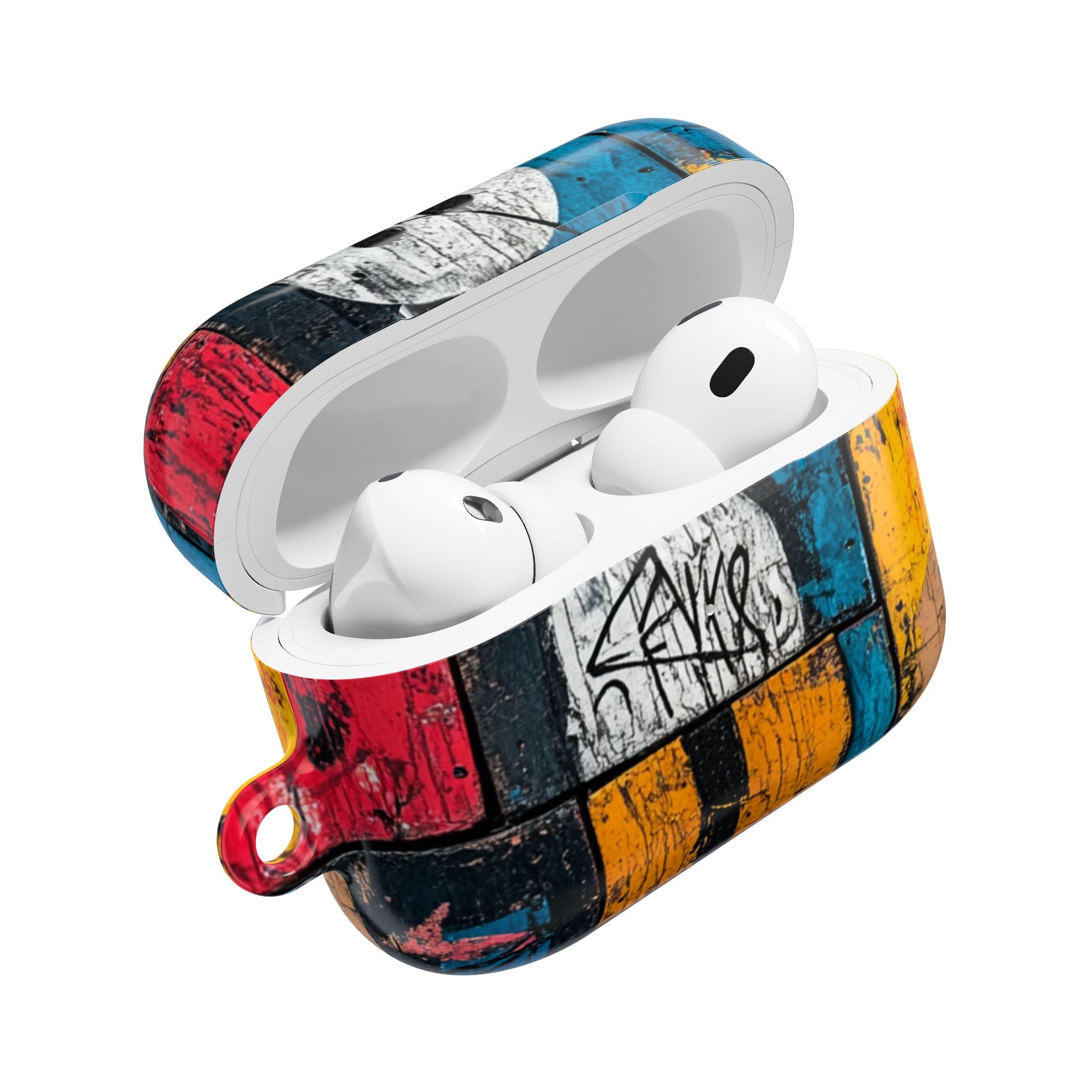 White Orb Graffiti - AirPods Case