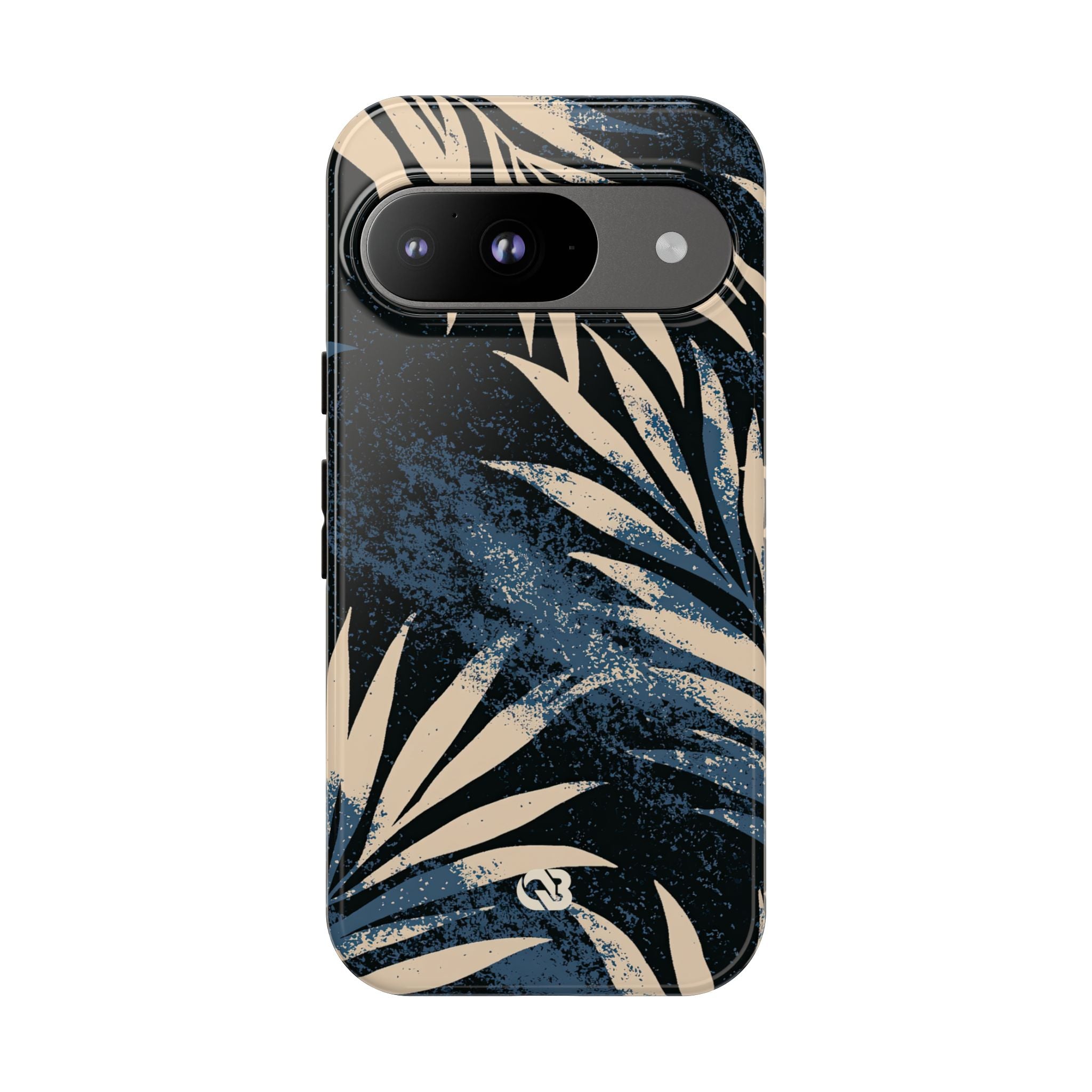 Blue Tough Phone Case for Google Pixel - Midnight Indigo Palm