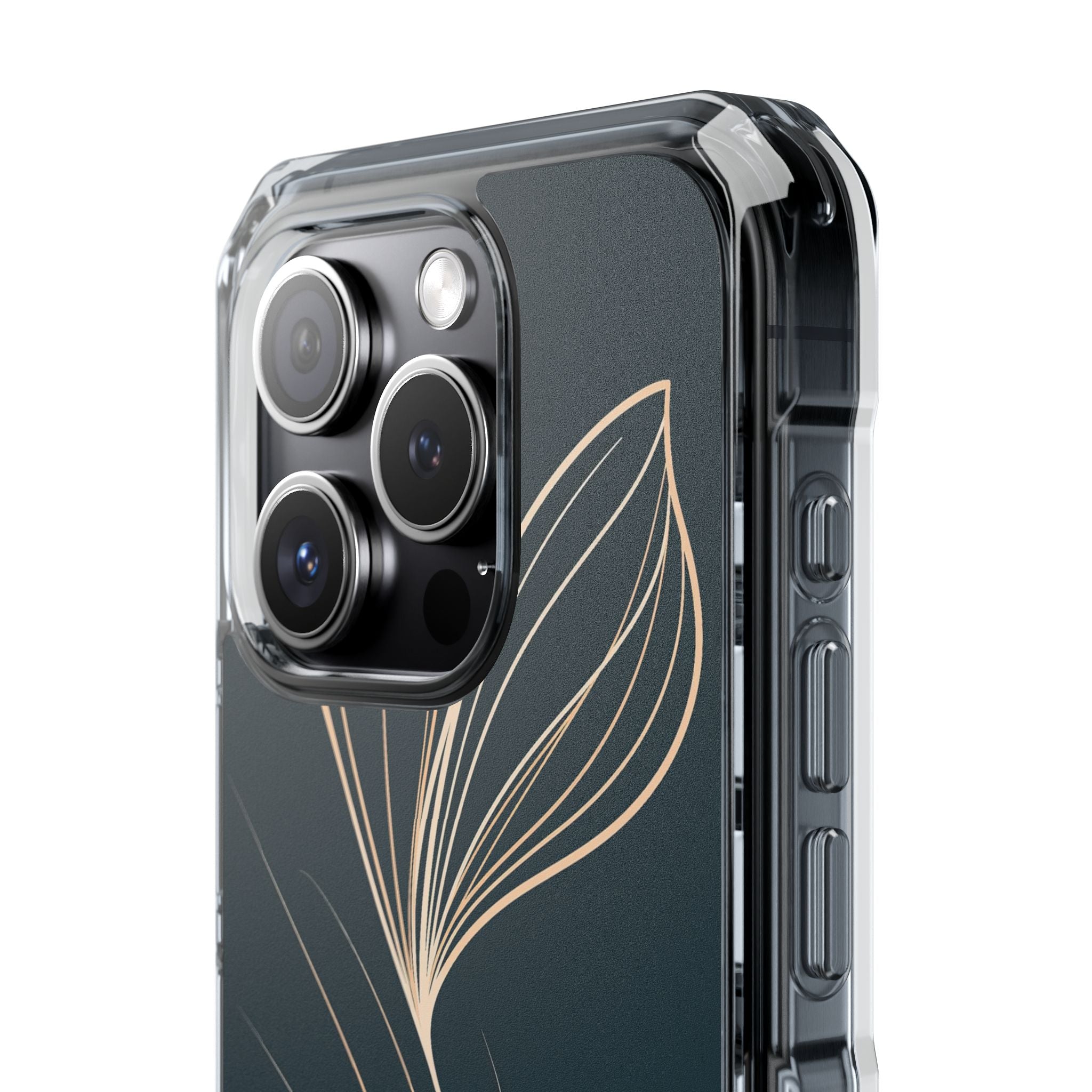 Teal Impact MagSafe Phone Case for iPhone - Sandstone Silk Flora