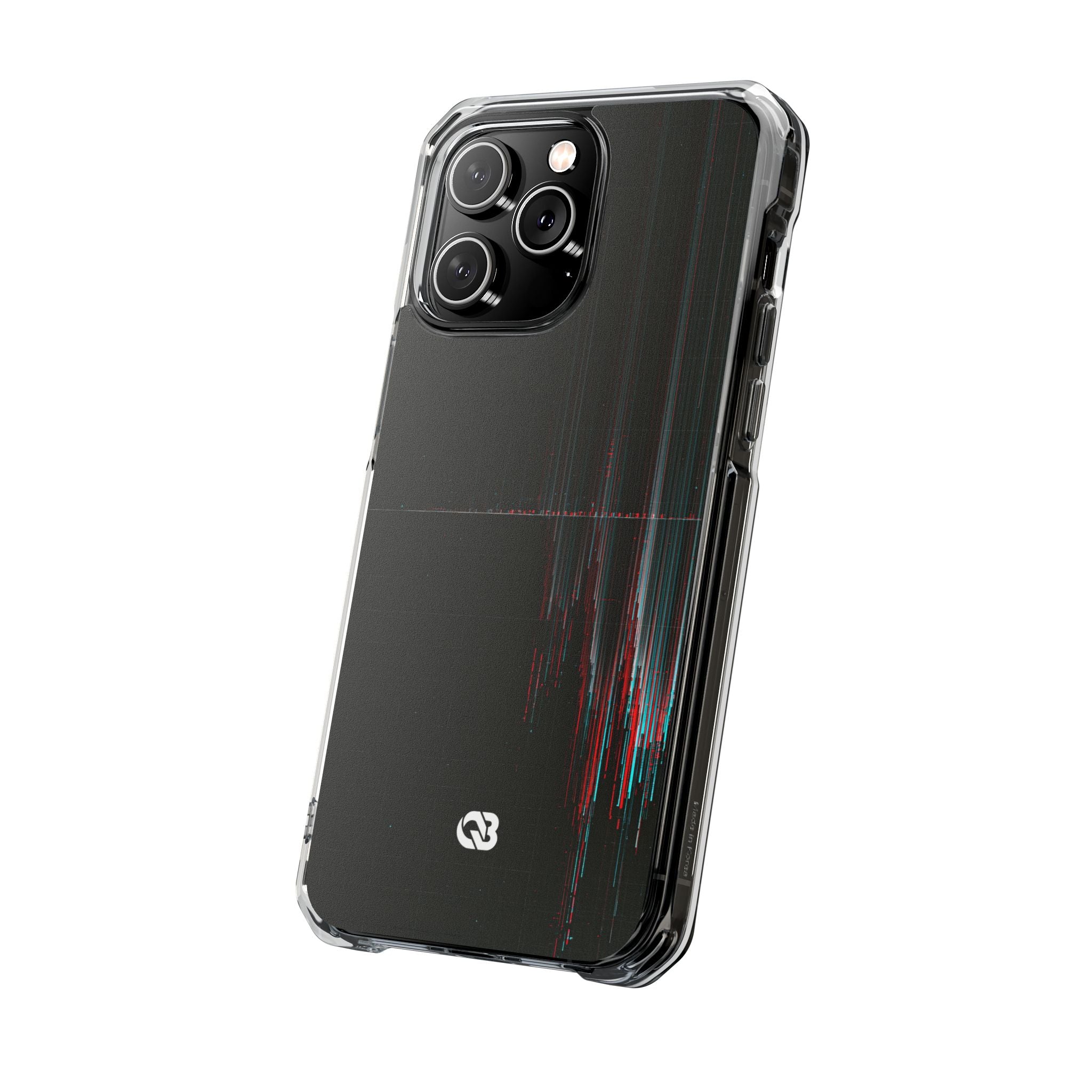 Black Impact MagSafe Phone Case for iPhone - Corrupted Data Stream