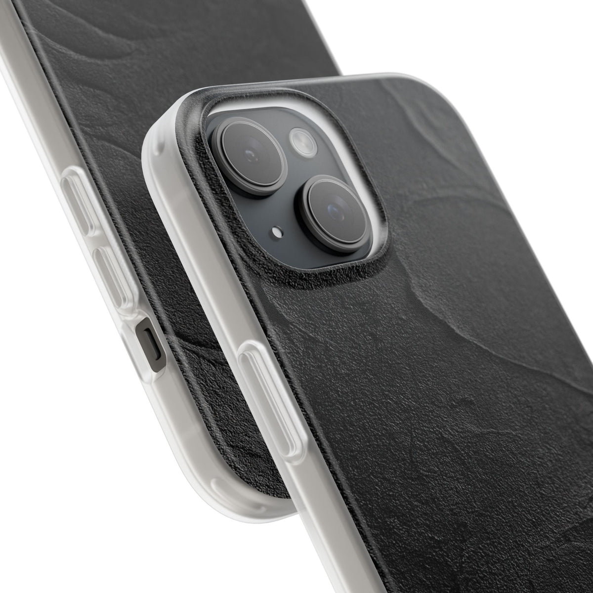 Obsidian Stucco Relief · Lite Phone Case for iPhone · Black