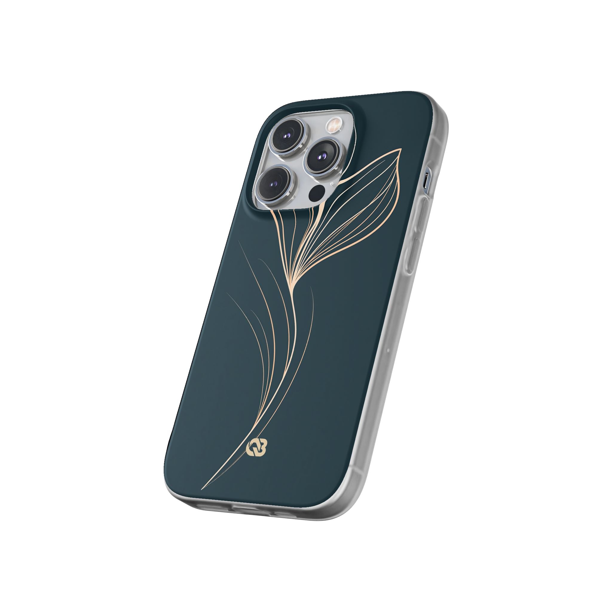 Teal Lite Phone Case for iPhone - Sandstone Silk Flora