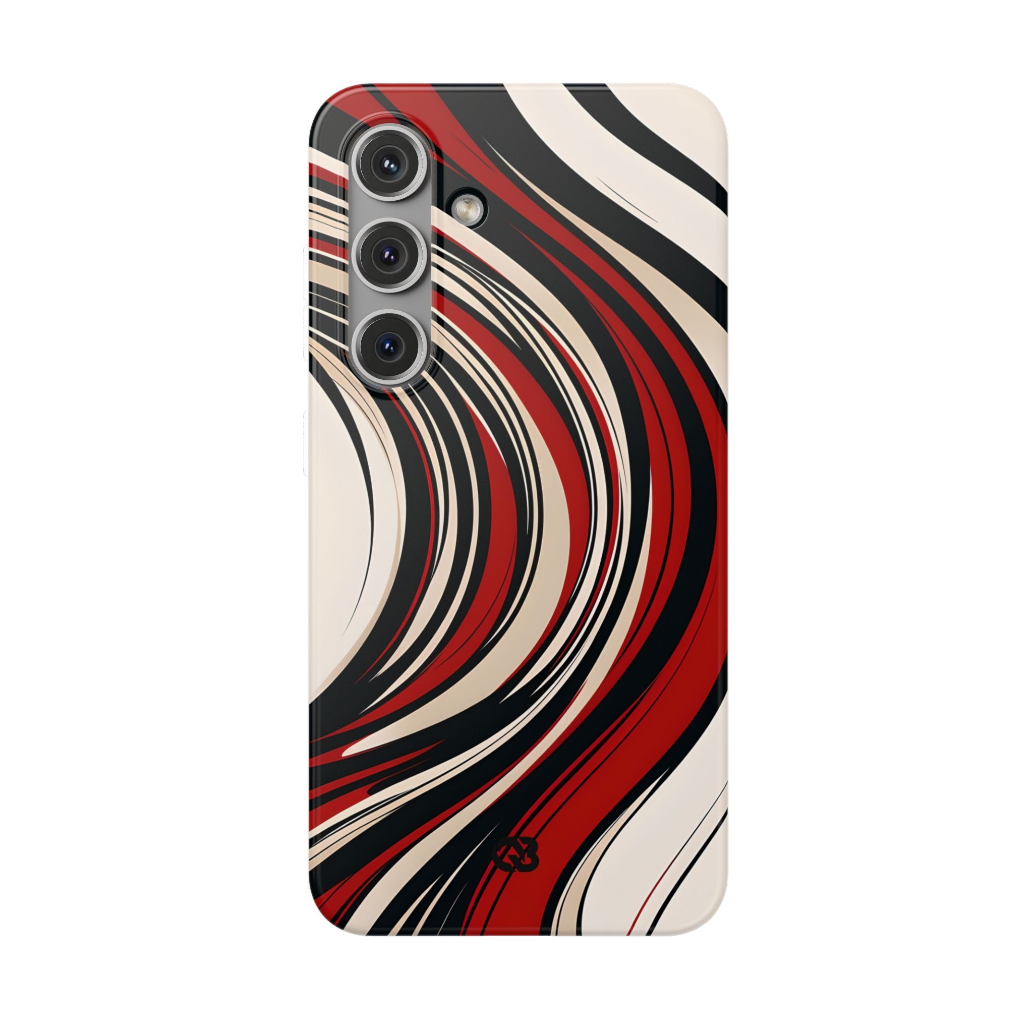Crimson Flow Waves · Soft Phone Case for Samsung