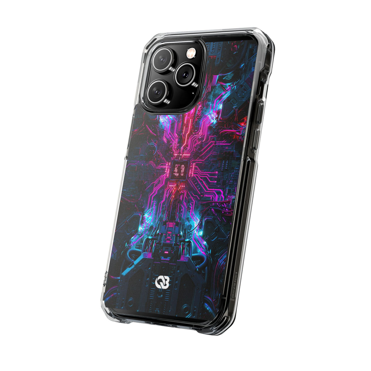 Neural Circuit Core · Clear Impact Magnetic Phone Case for iPhone · Black