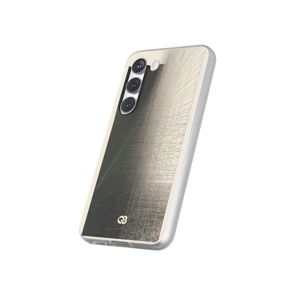 Beige Lite Phone Case for Samsung - Brutalist Graphite Grid