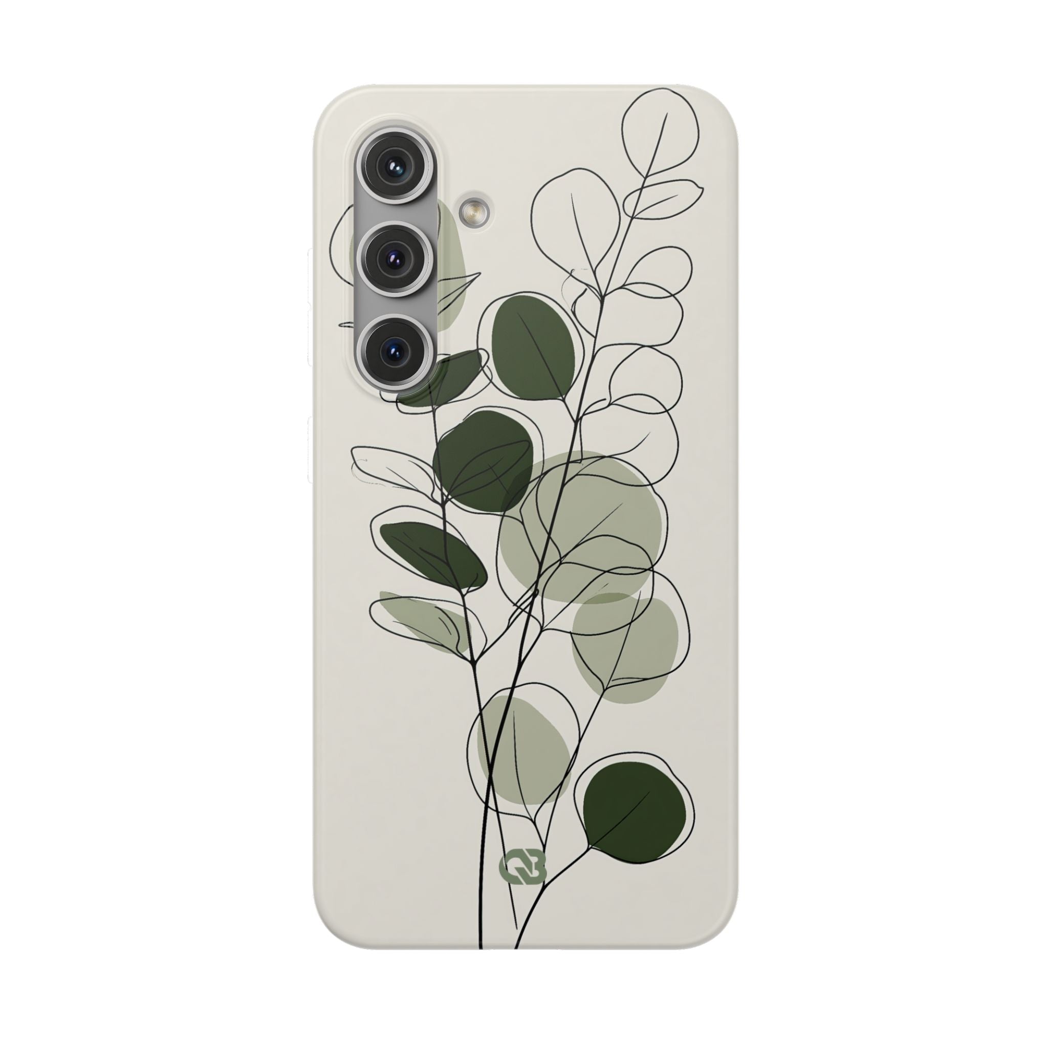 Green Lite Phone Case for Samsung - Muted Eucalyptus Sketch