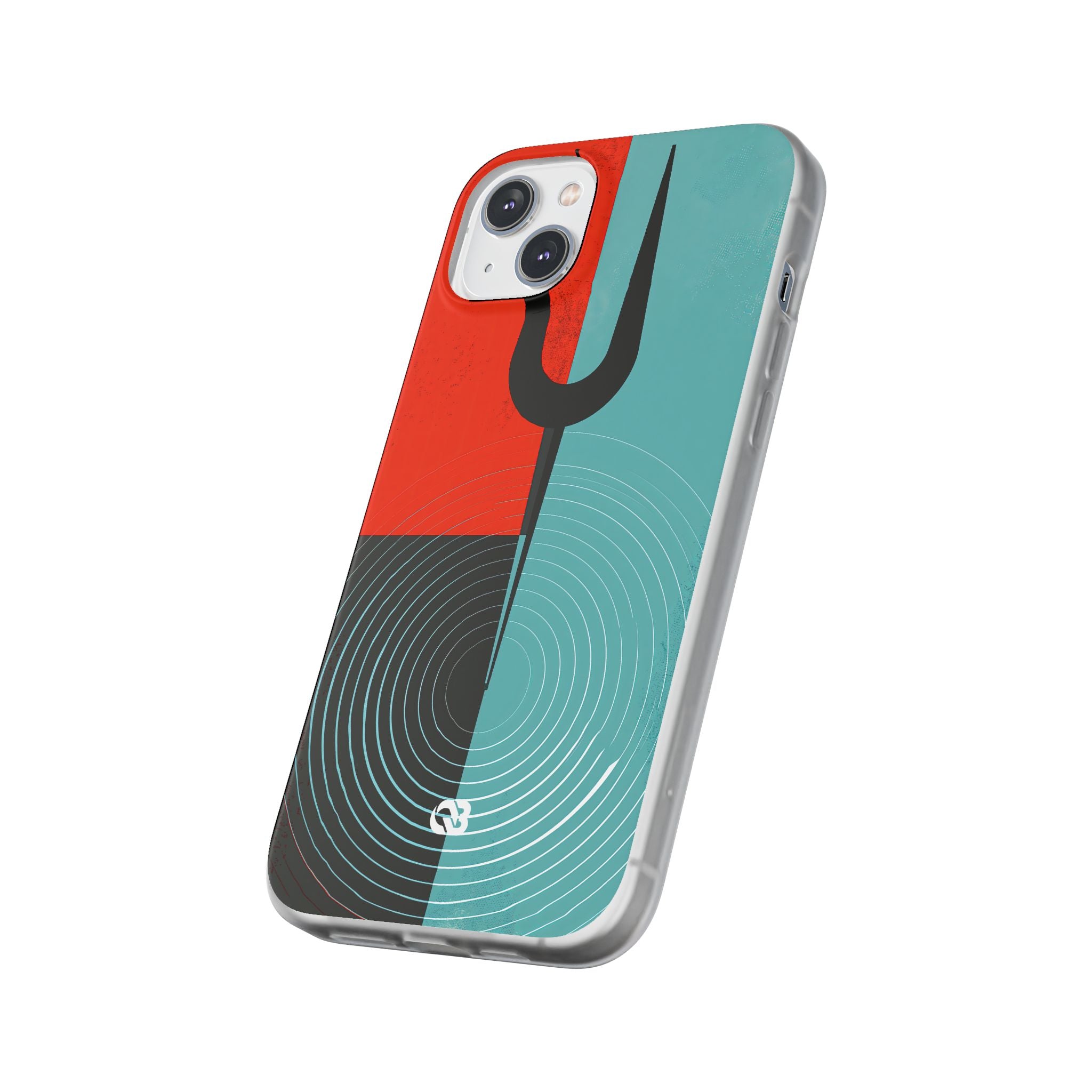 Teal Lite Phone Case for iPhone - Sonic Static Split