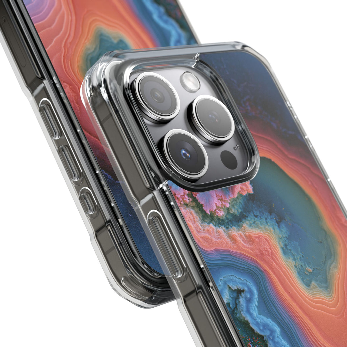 Luminous Resonance · Clear Impact Magnetic Phone Case for iPhone · Blue