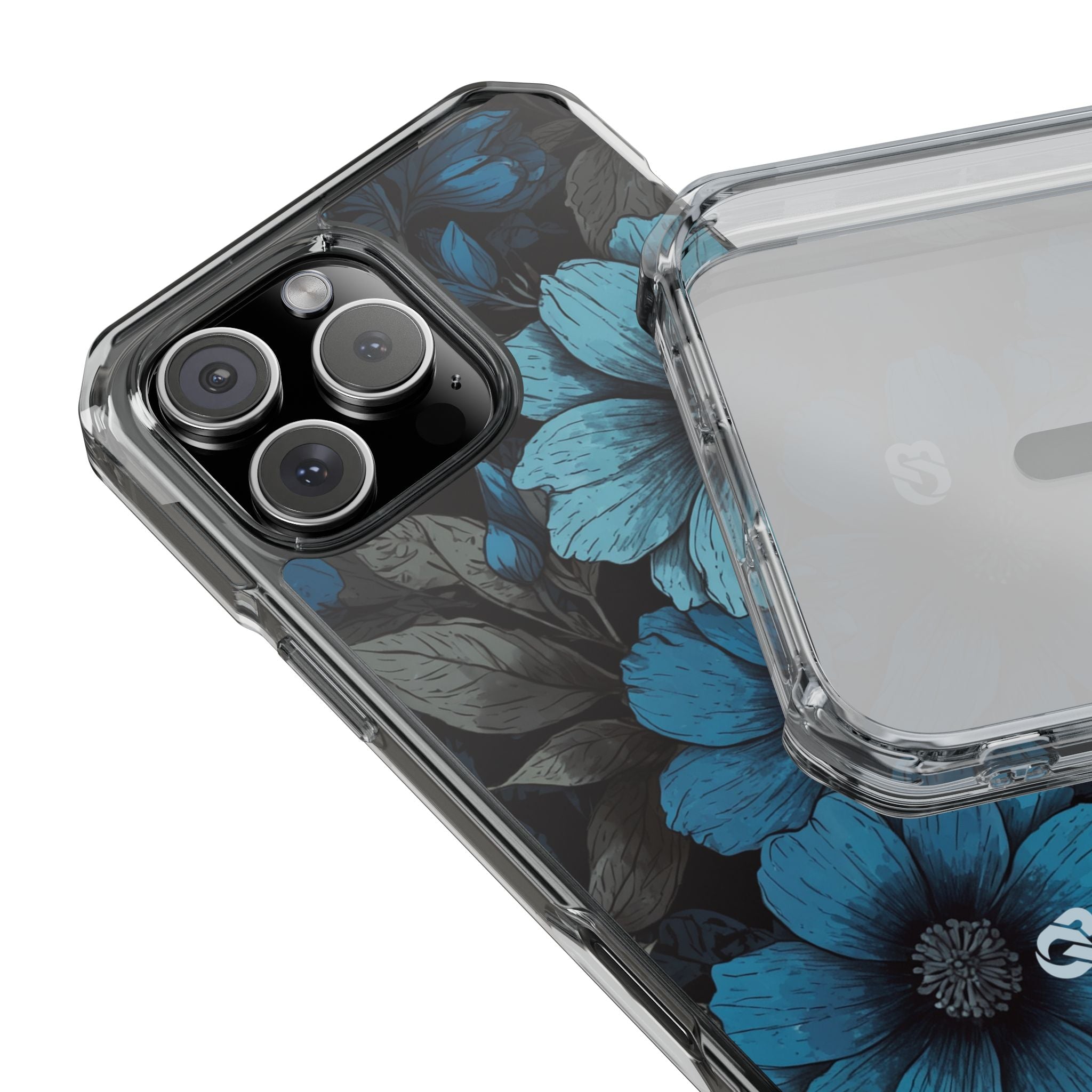 Obsidian Blue Petals · Impact Telefoncover til iPhone · Magsafe