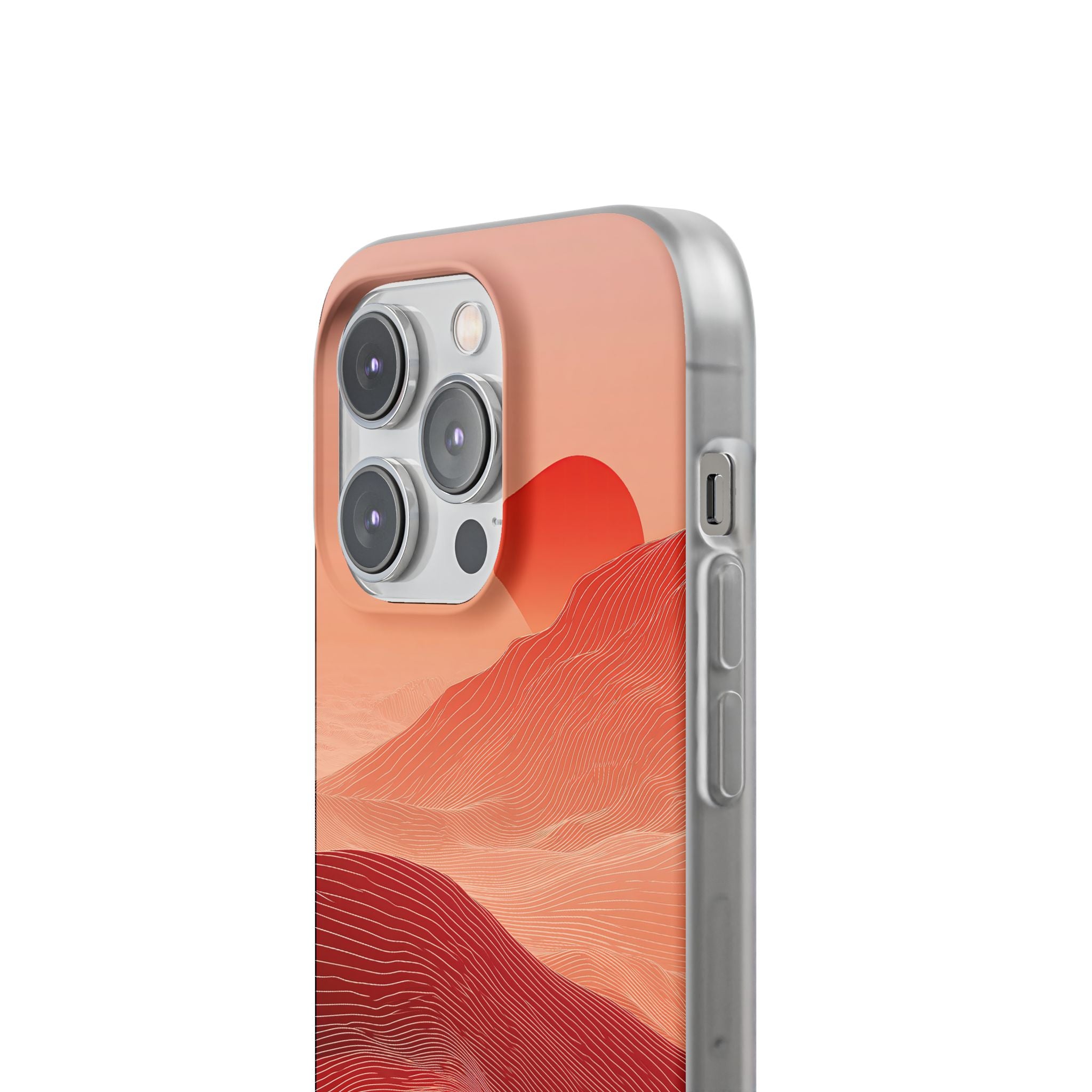 Red Lite Phone Case for iPhone - Crimson Ridge Lines
