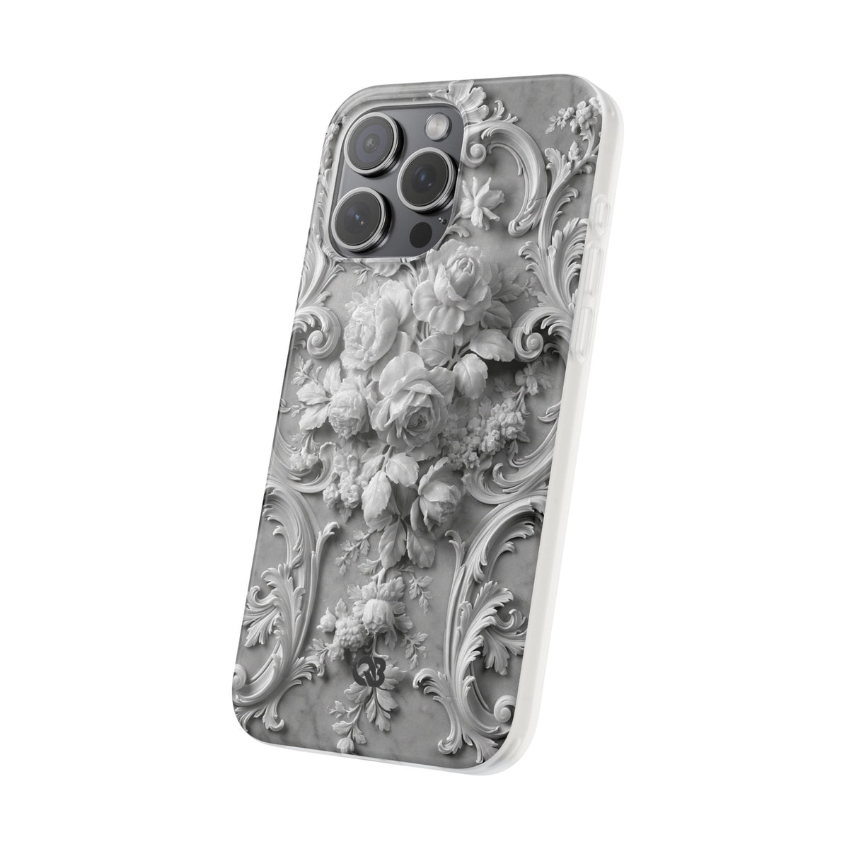 Rococo Marble Rose · Lite Phone Case for iPhone · White