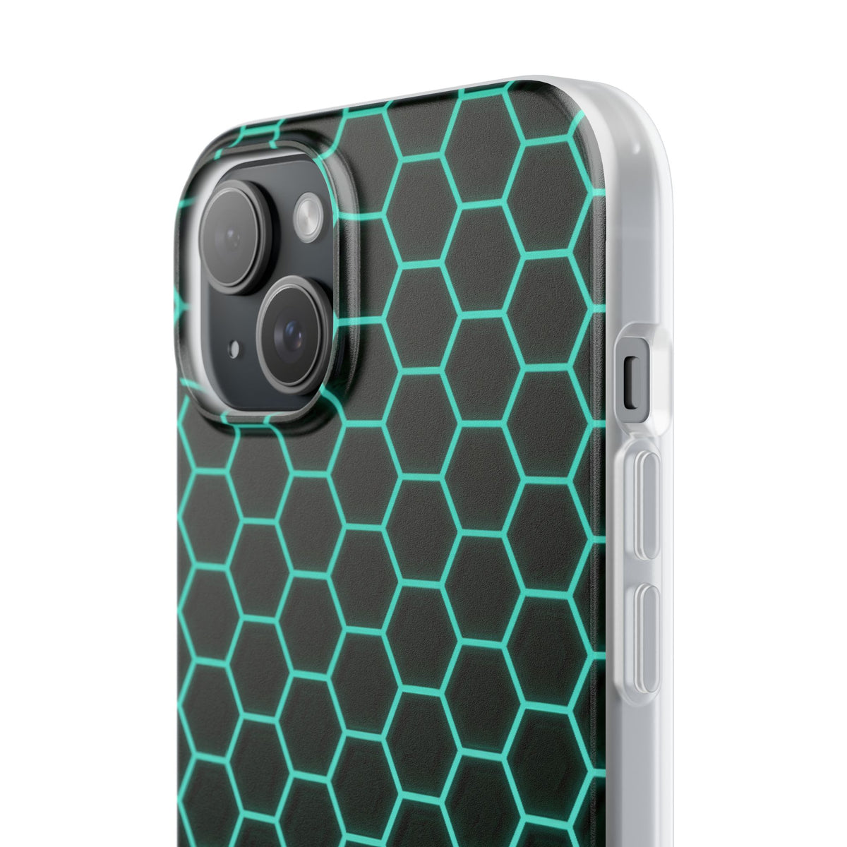 Neon Hex Spectrum · Lite Phone Case for iPhone · Teal